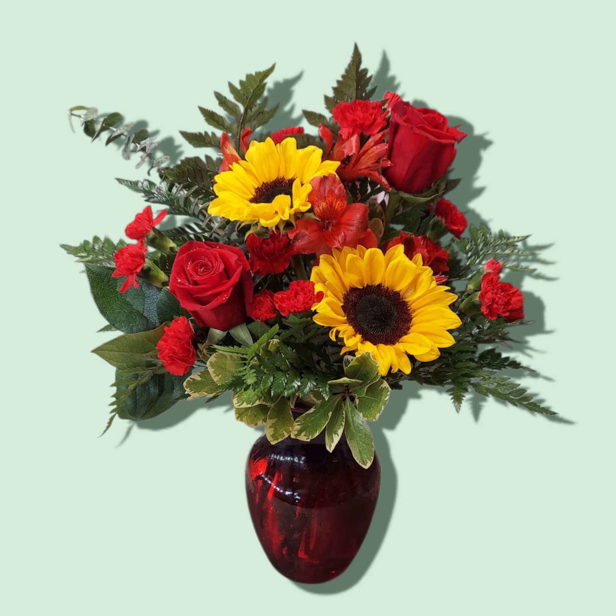 フラワー・リース  Warm Color Bouquet Punch Of Color Bouquet in Norwalk CT - Bruce's Flowers