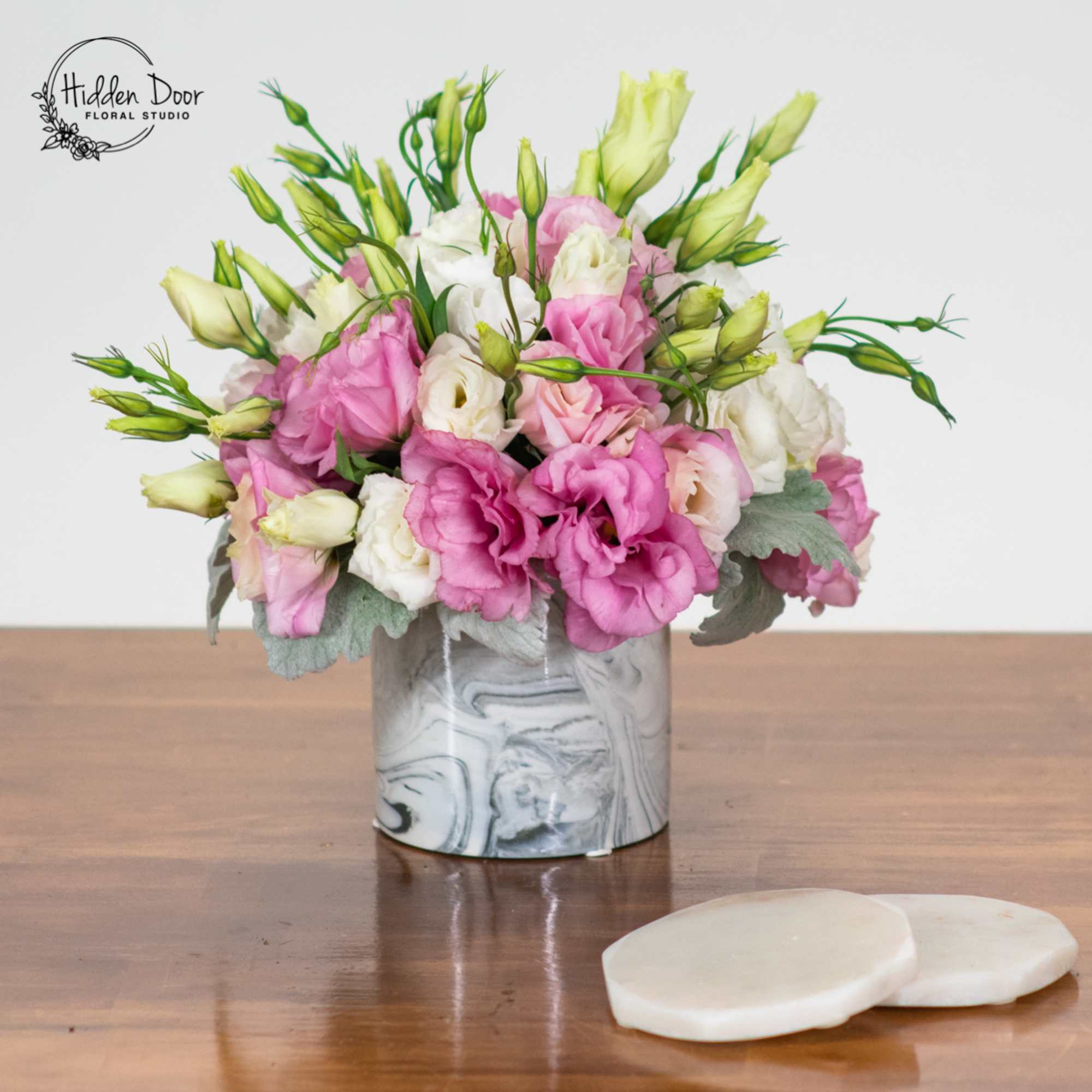 
This small and versatile arrangement is thoughtfully designed to fit seamlessly into