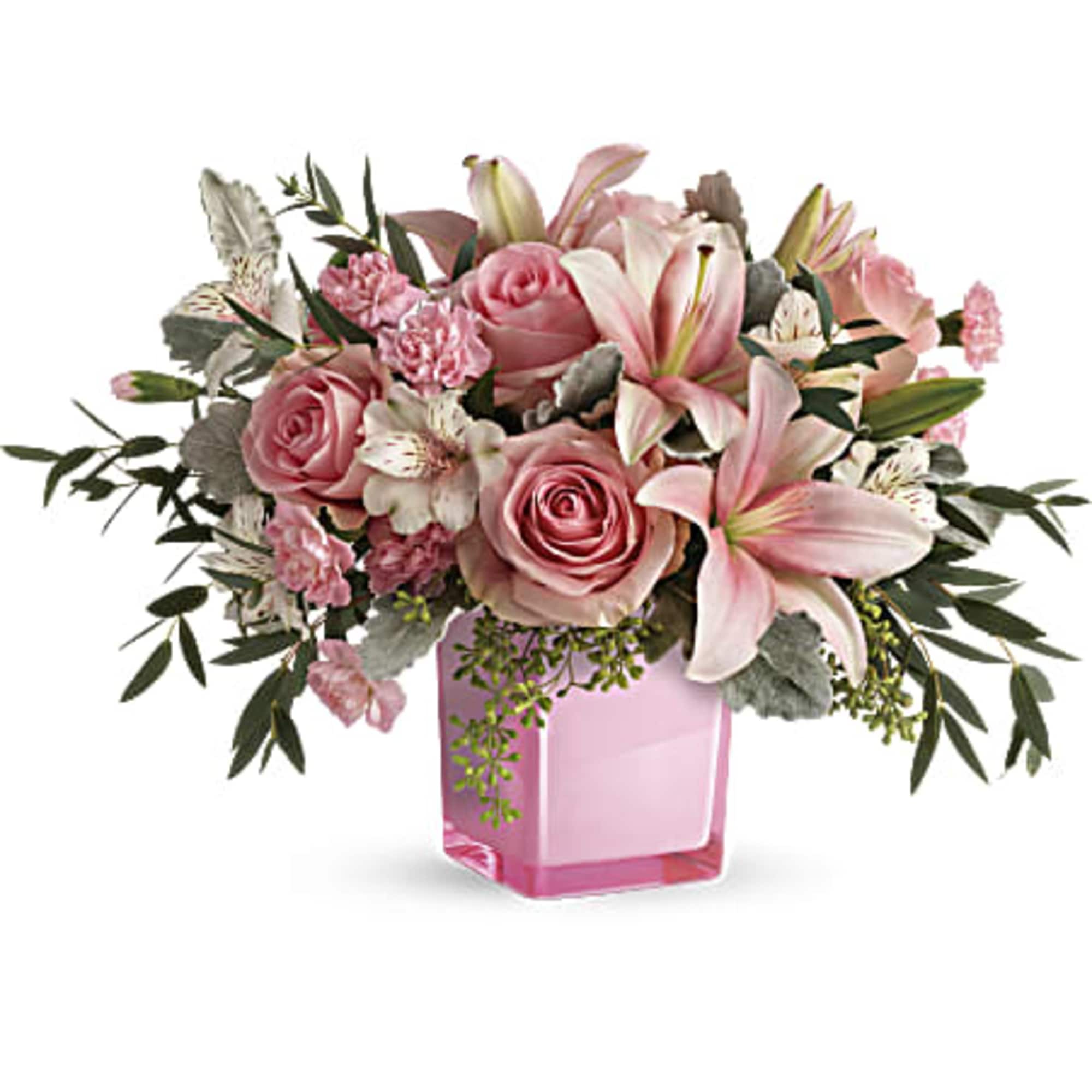 Make them feel fabulous with this lovely floral gift! Set in a Make them feel fabulous with this lovely floral gift! Set in a