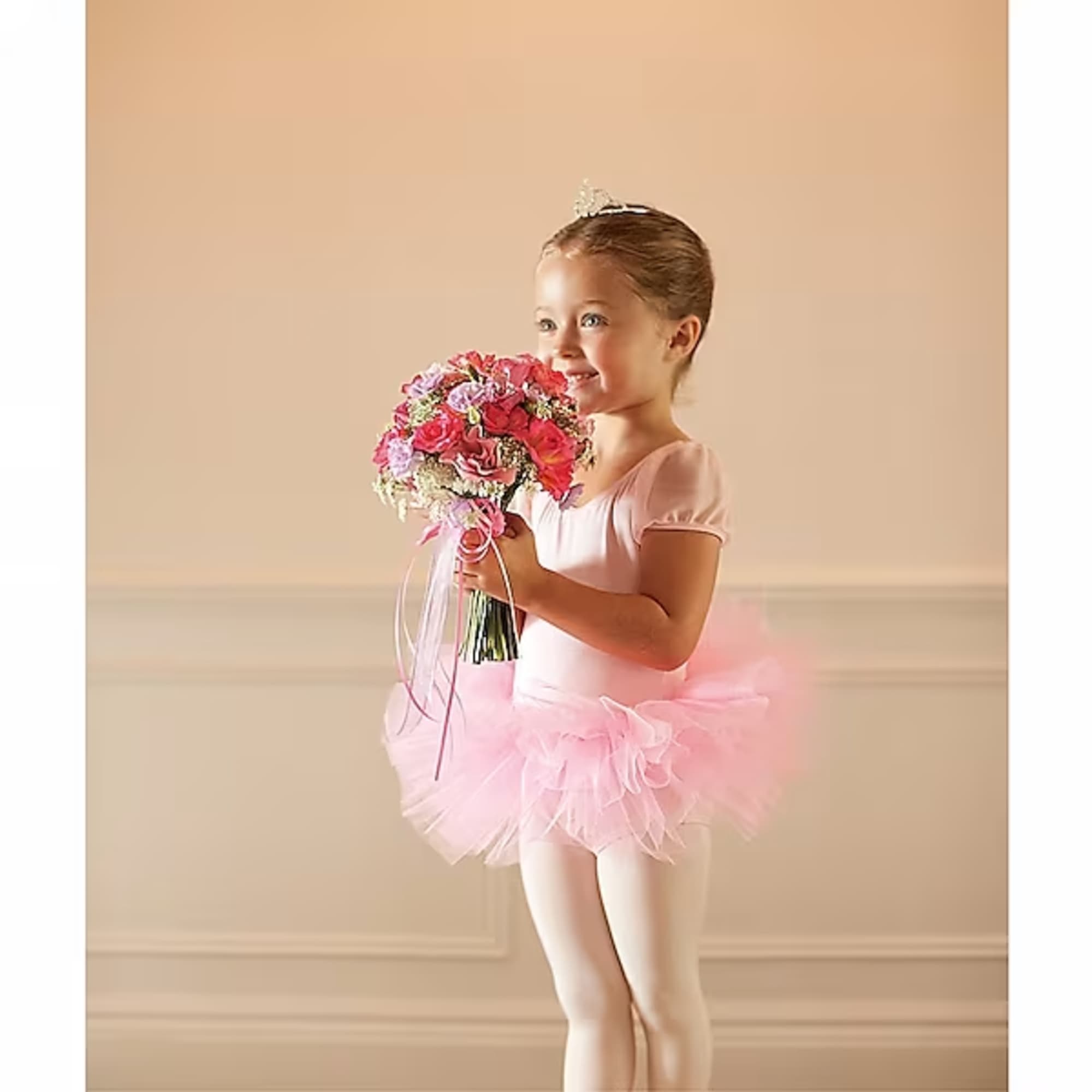 This petite pink and lavender bouquet was made by magical fairies especially