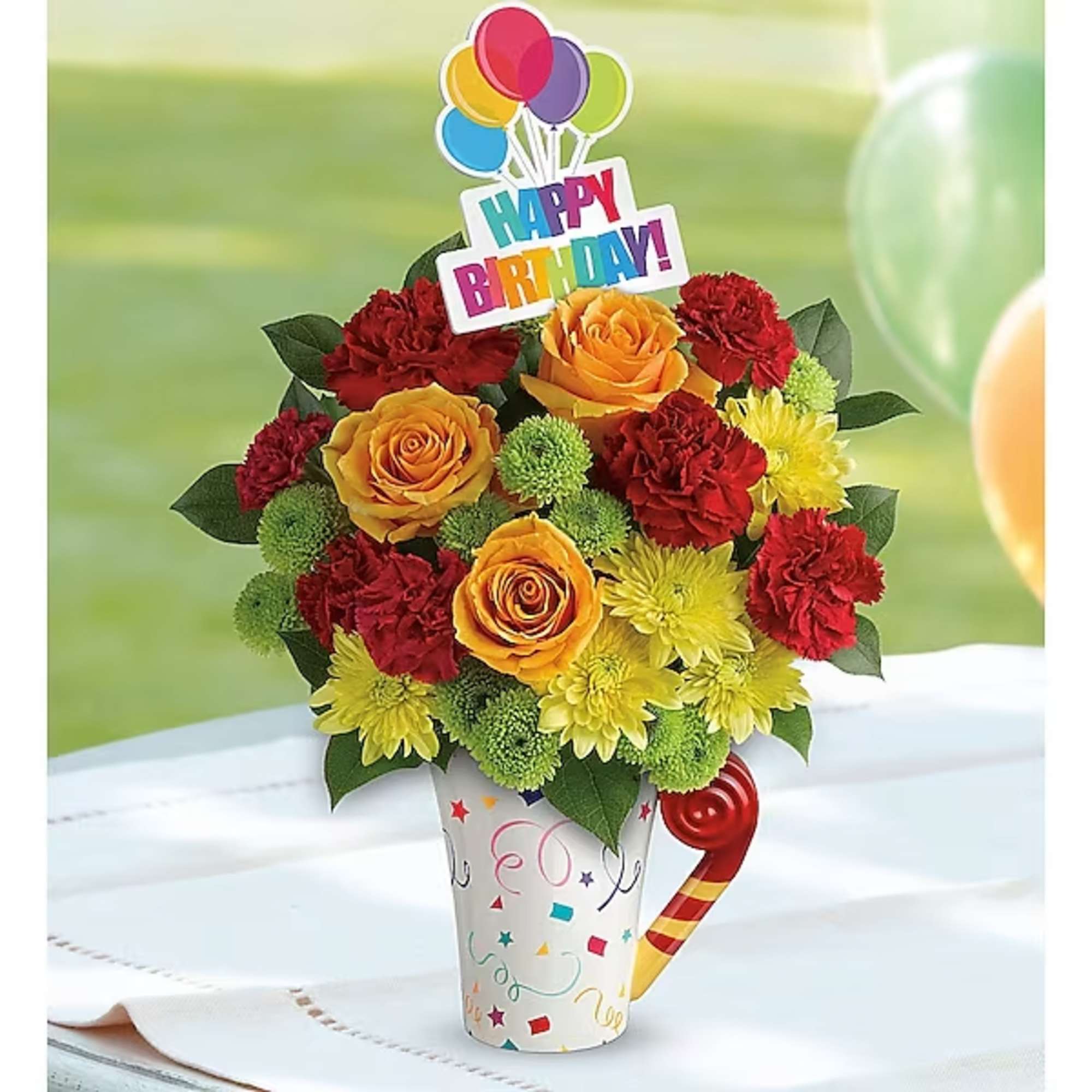 Send a celebration someone's way with this colorful bouquet, hand-delivered on a
