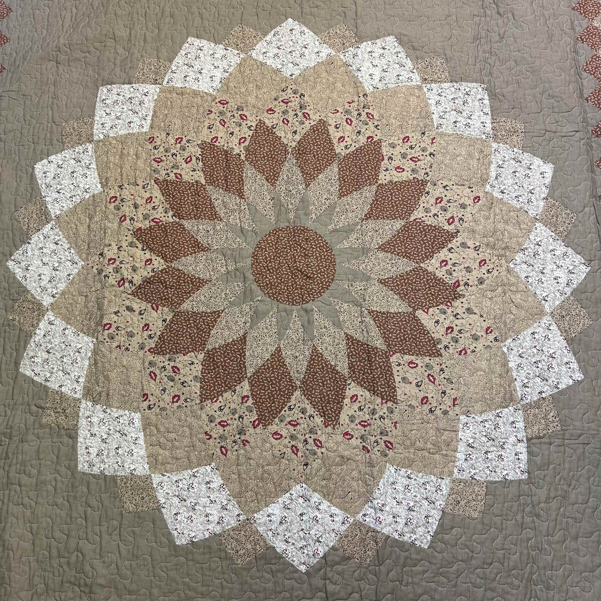 Beautiful quilted sympathy throw with a stunning pattern in the center. This Beautiful quilted sympathy throw with a stunning pattern in the center. This