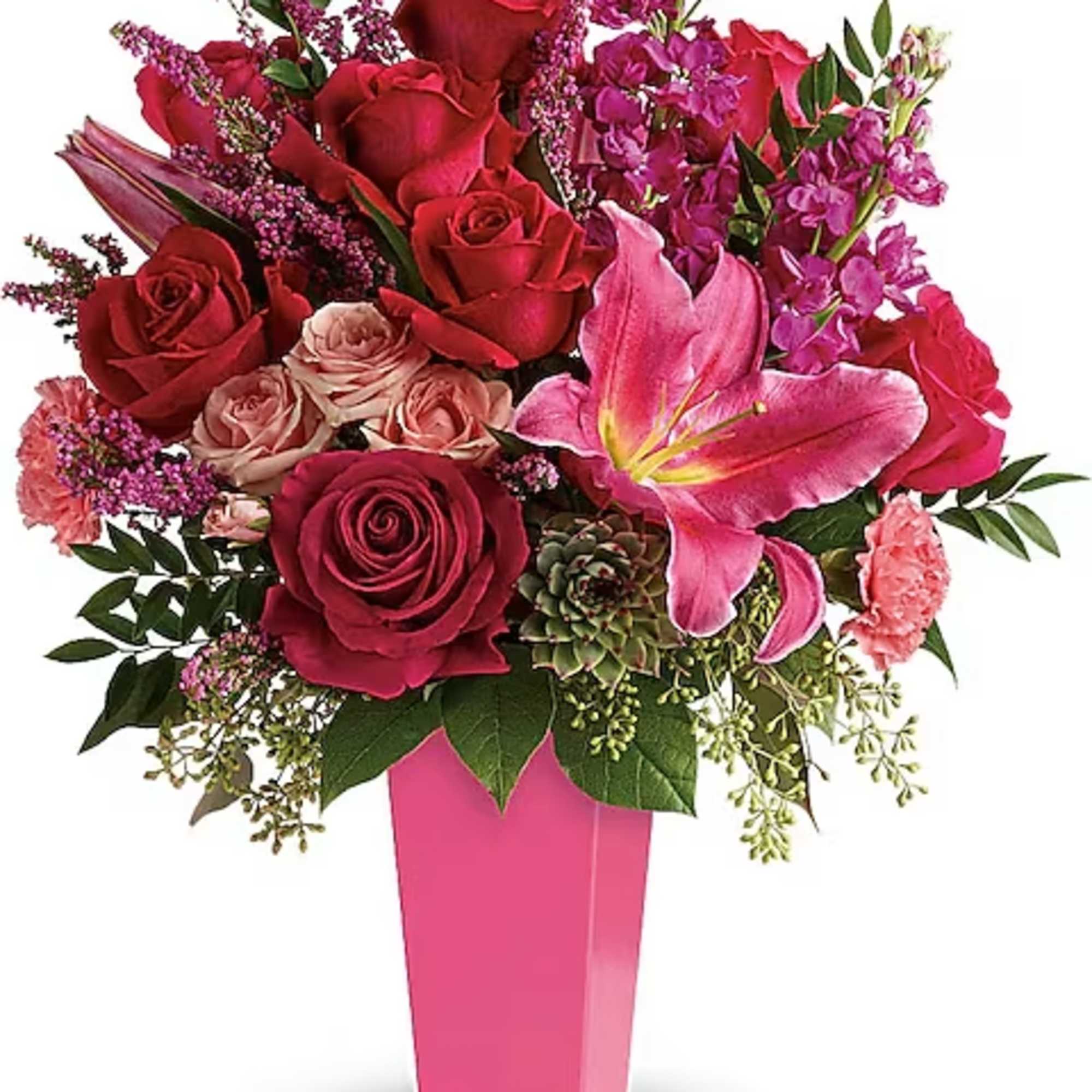 Pretty in pink! A surprise they'll remember forever, this fantasy of fuchsia