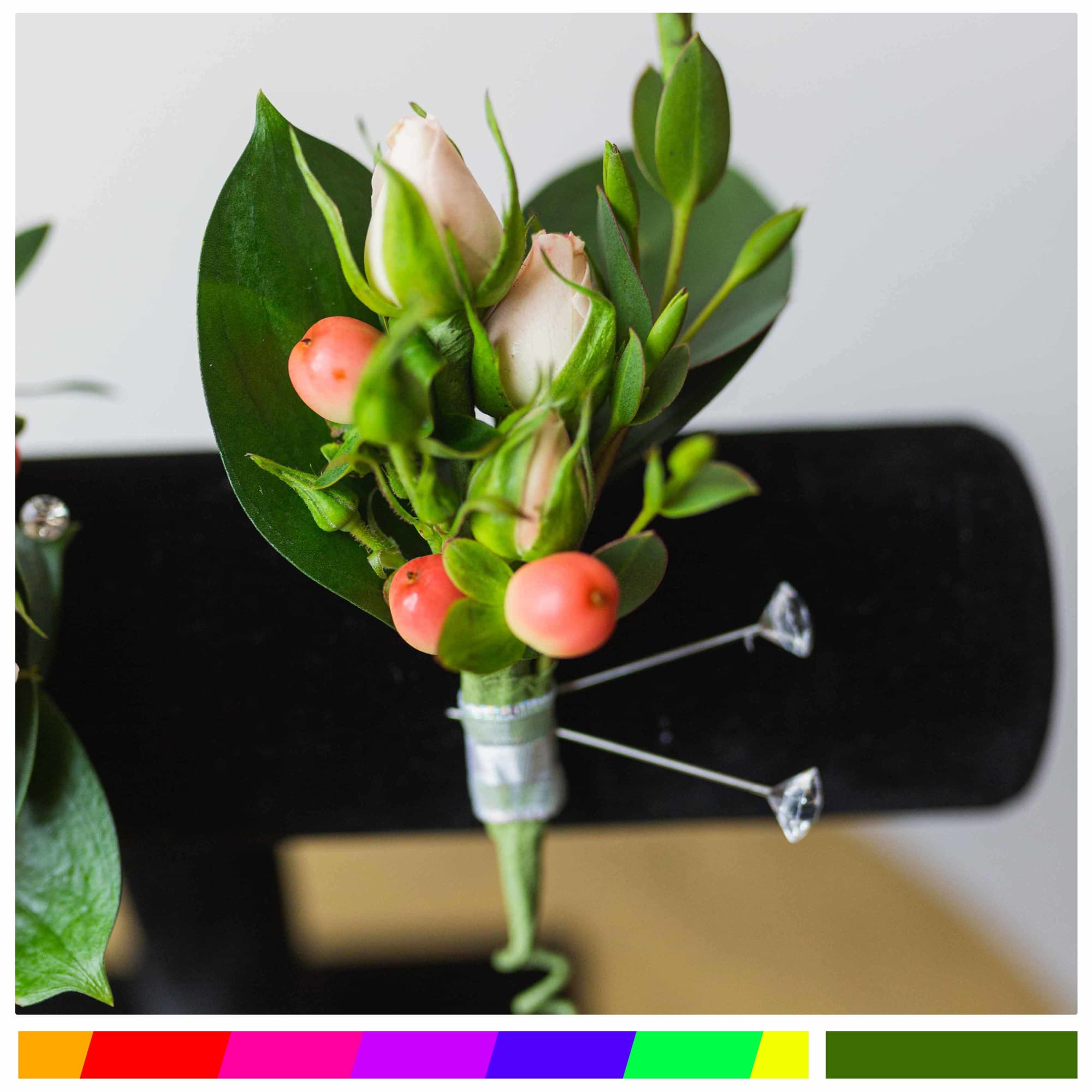 Elevate your prom attire with our elegant spray rose boutonniere.
Please note colors Elevate your prom attire with our elegant spray rose boutonniere.
Please note colors