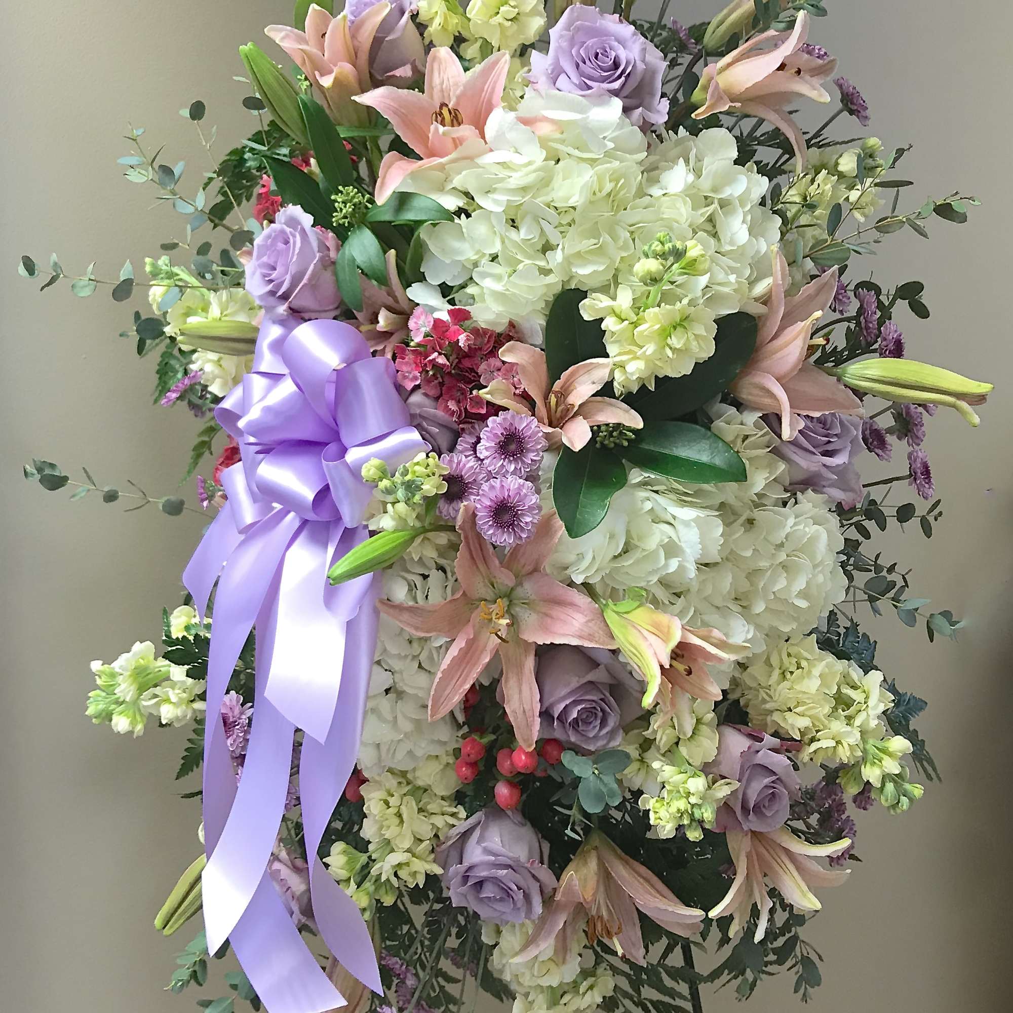 Large Floral Spray in pastels ~ other color options available upon request Large Floral Spray in pastels ~ other color options available upon request