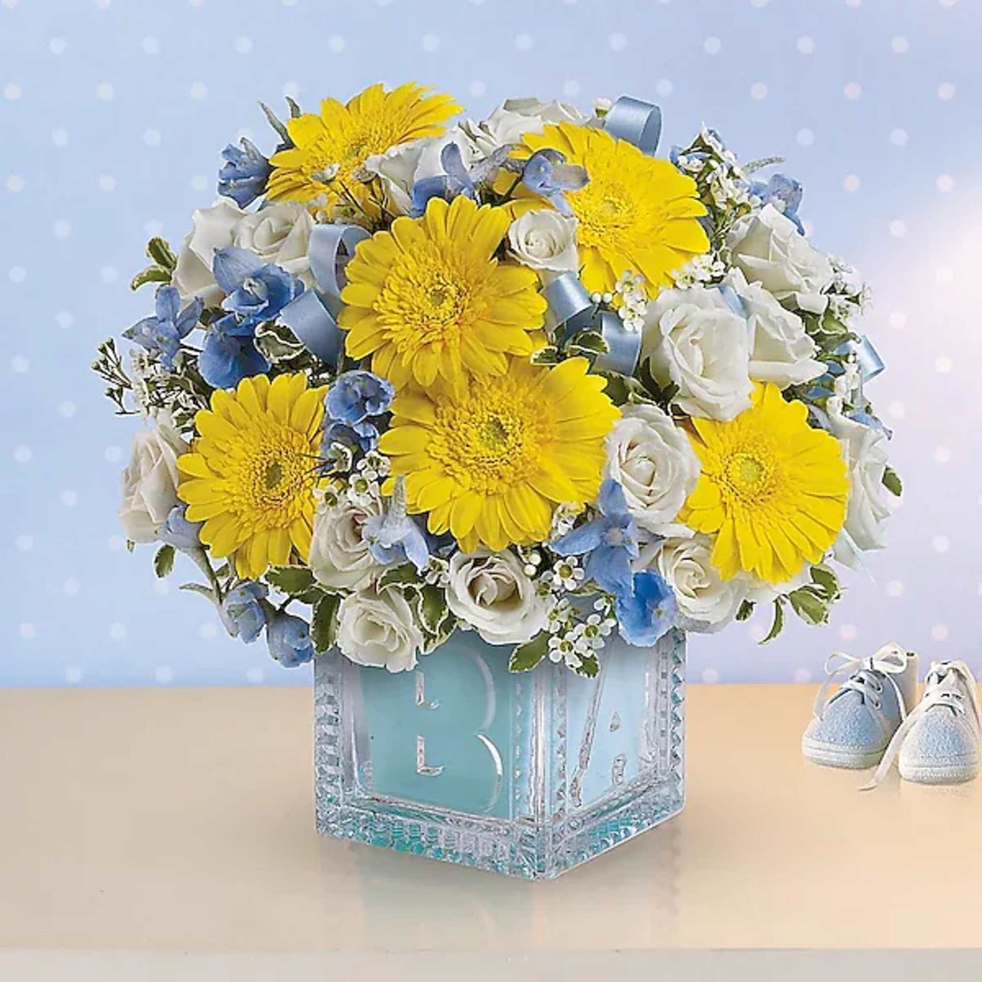 Celebrate the coolest baby boy on the block's arrival with this charming