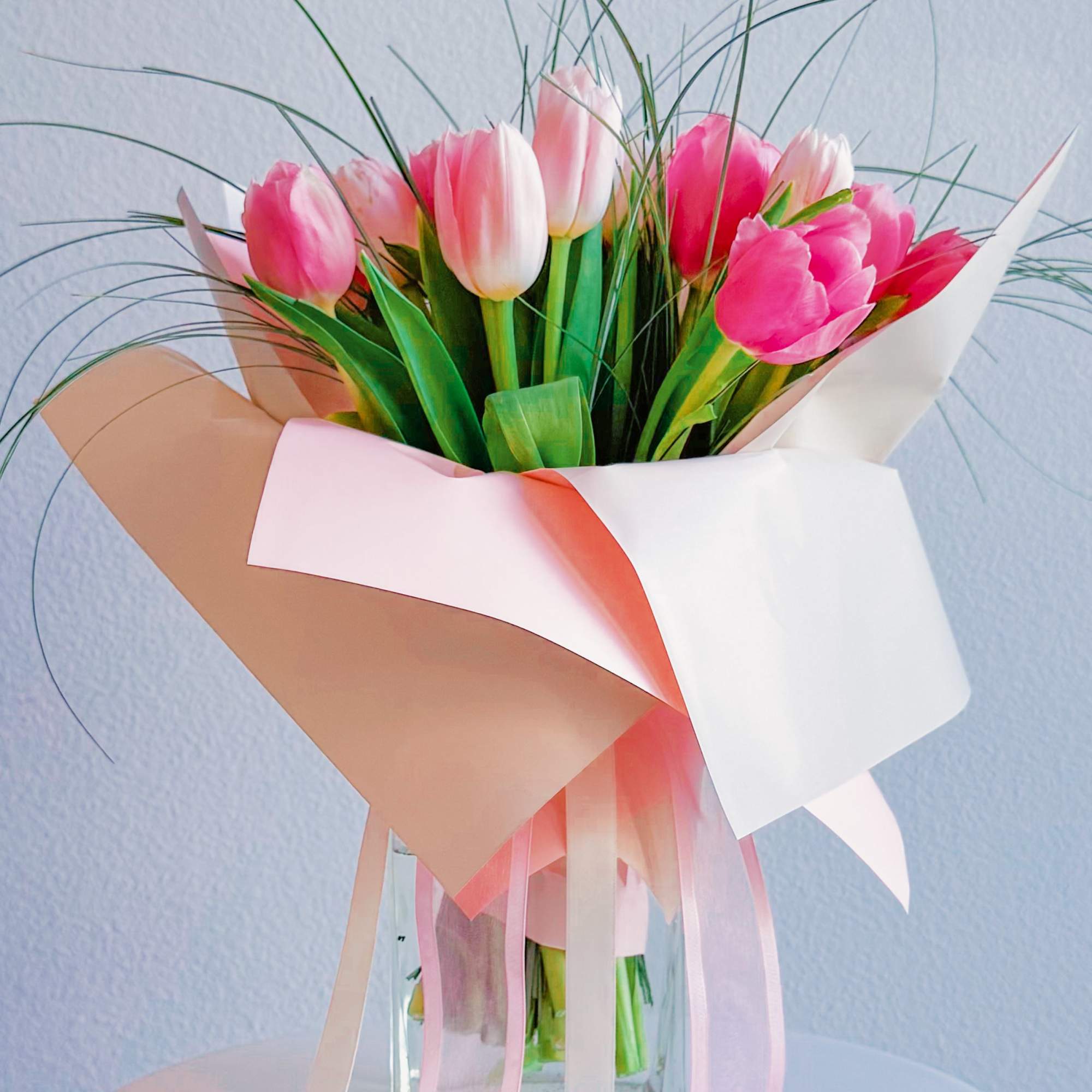 This bouquet is a gentle whisper of love and tenderness. The delicate This bouquet is a gentle whisper of love and tenderness. The delicate