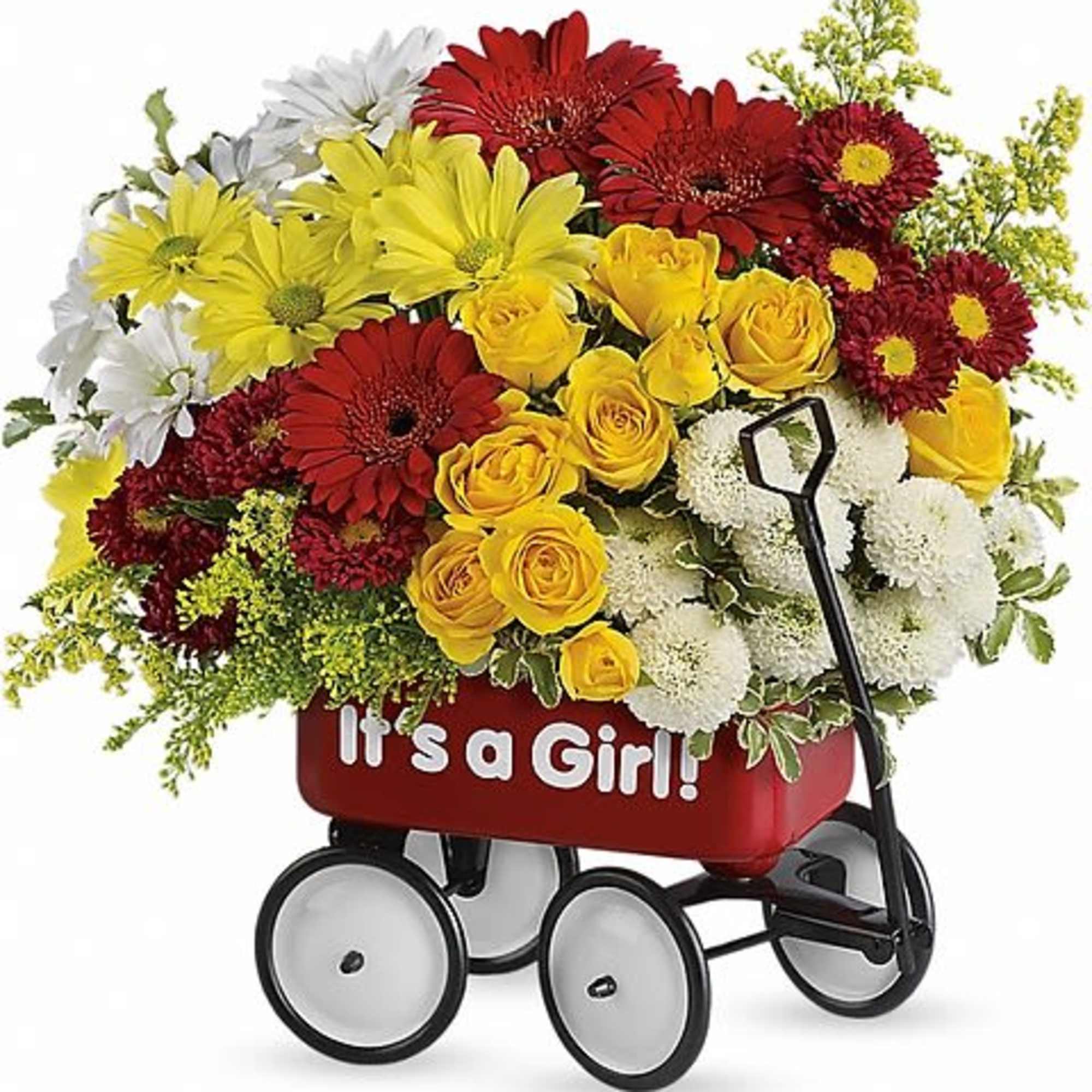 Talk about the perfect welcome wagon! Available for boys and girls, this