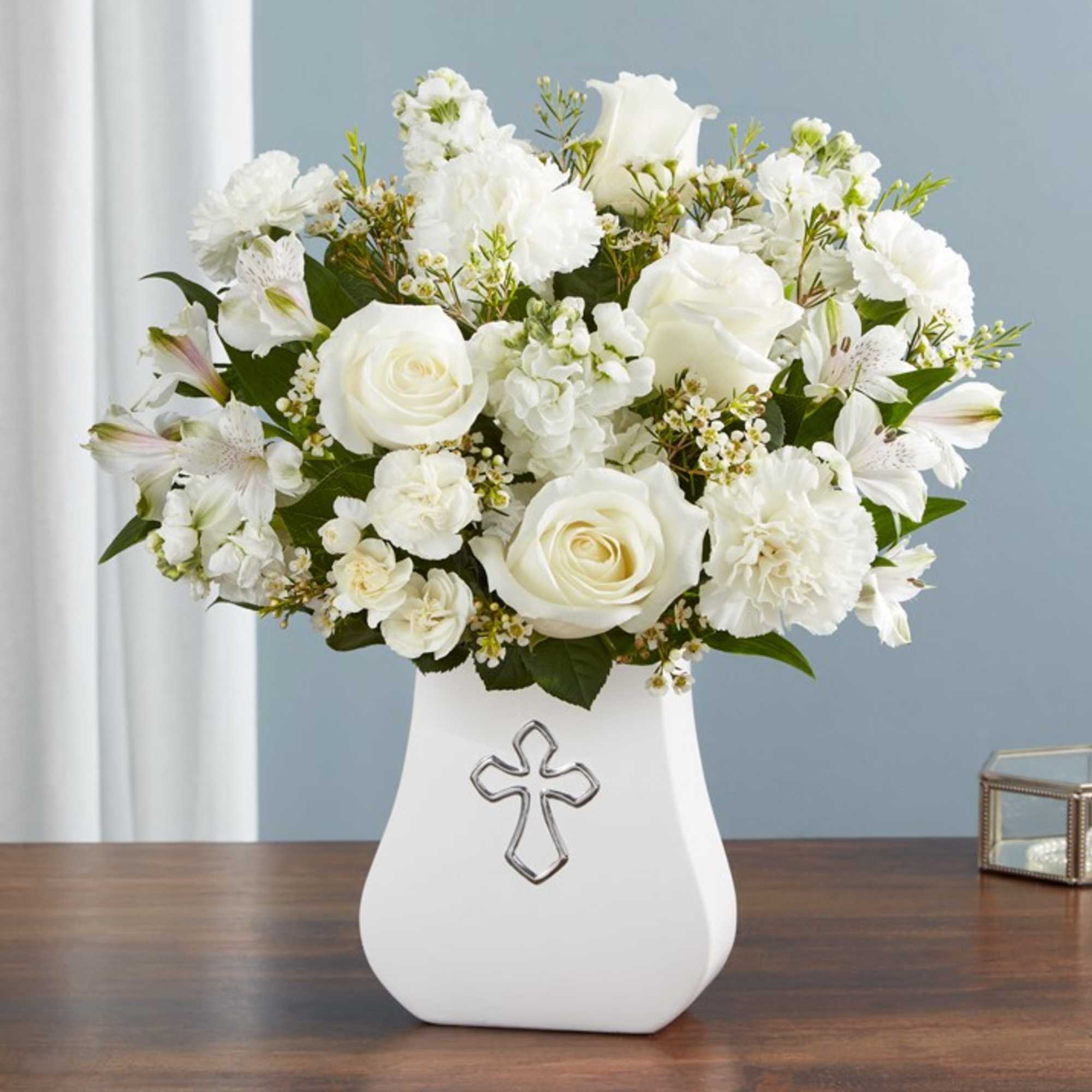Pure white flowers have a way of bringing peace to the ones