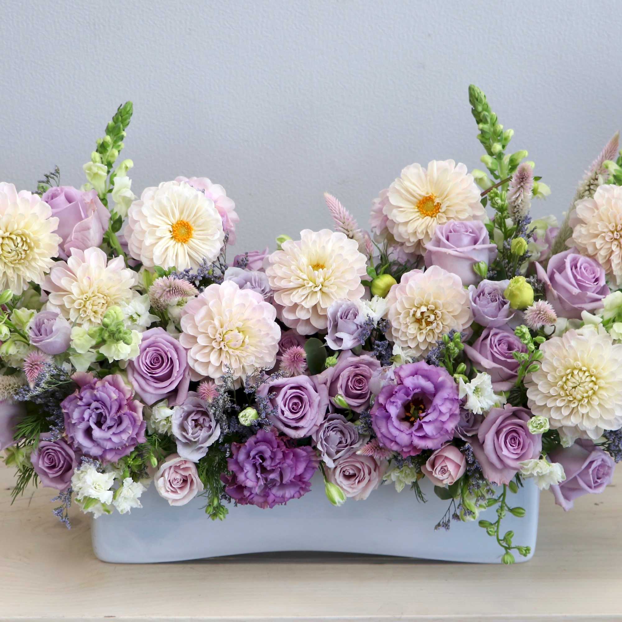 These cool tones of lavender and purple are sure to wash away