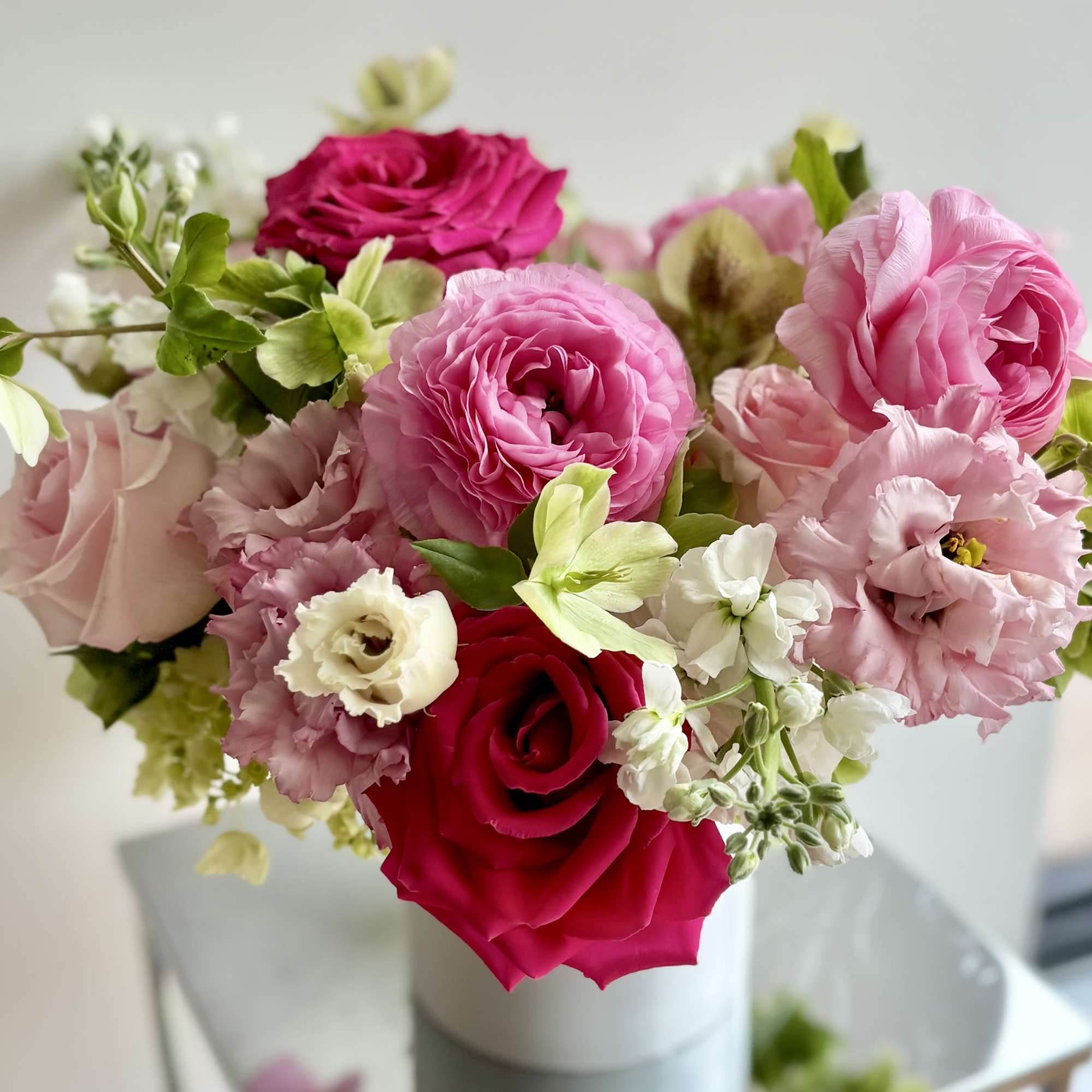 A lovely flower arrangement for your Mom to celebrate her strength and