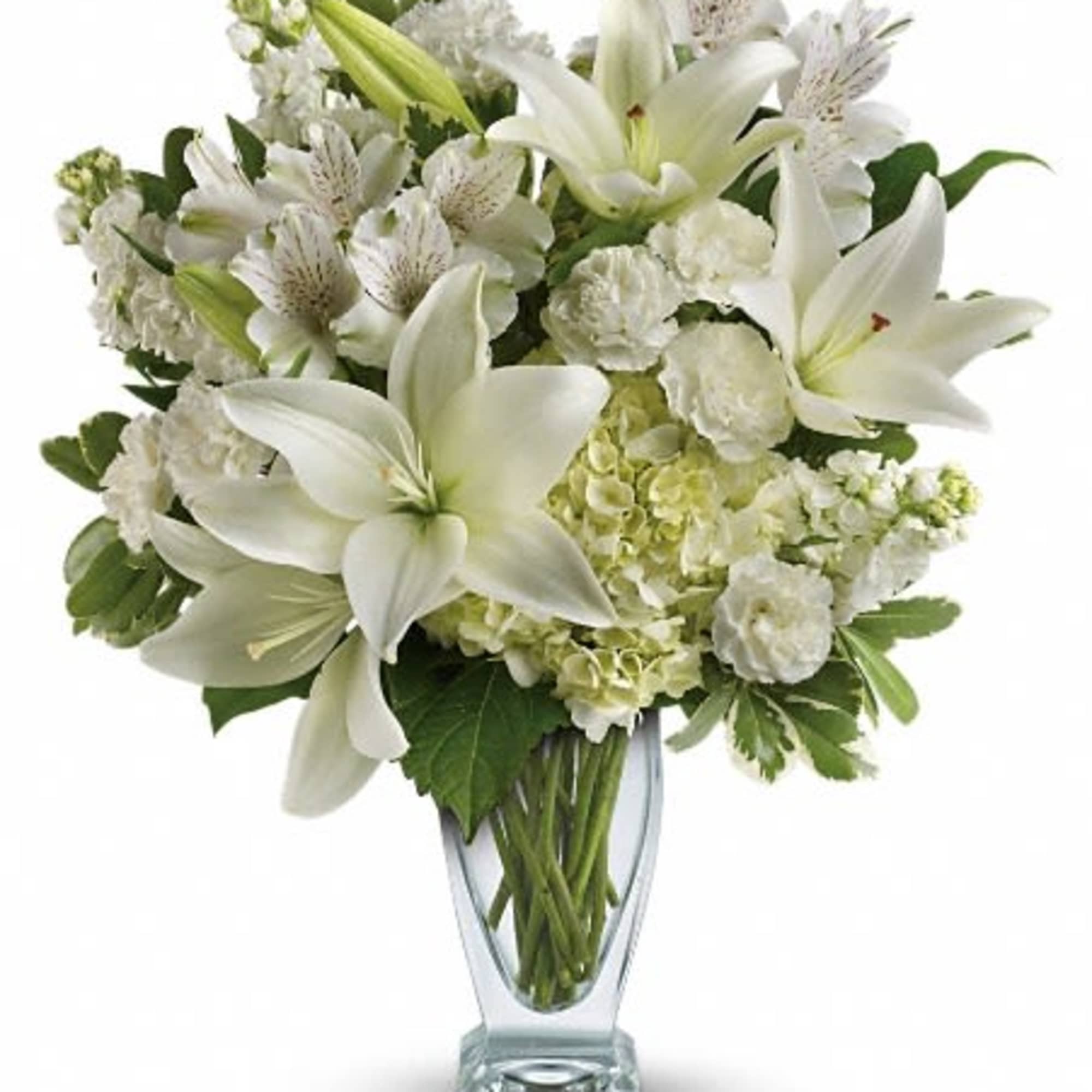 Who&#039;s the fairest of them all? This snow-white bouquet. A stunning statement