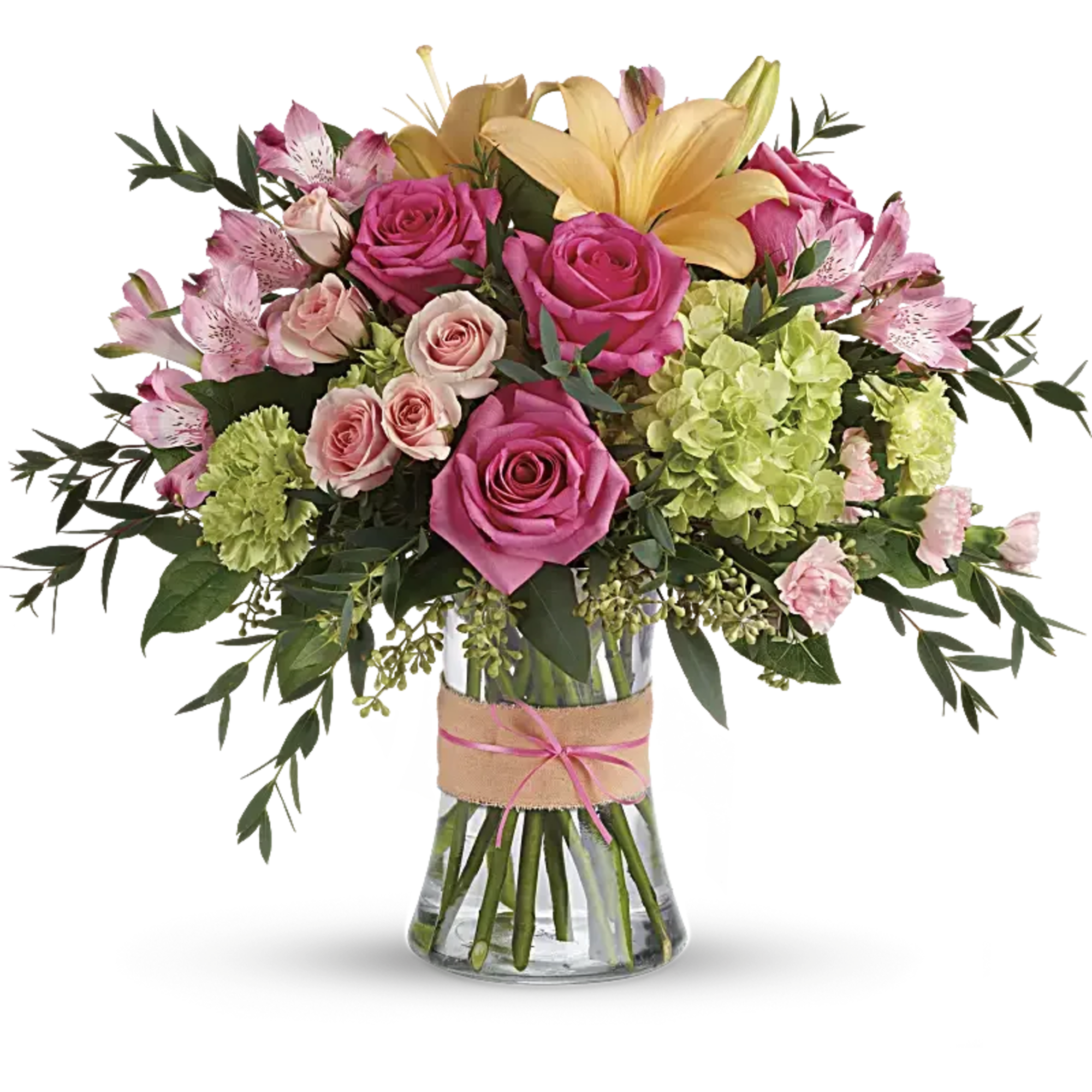 Put a spring in their step with this beautifully blushing bouquet of