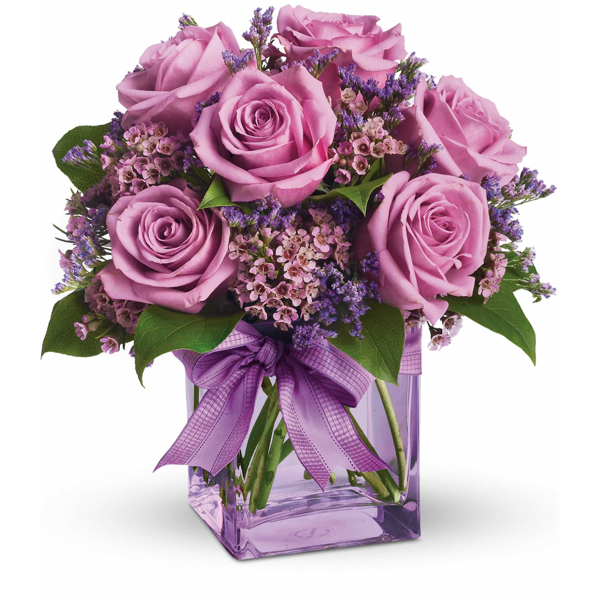 Shades of purple are in perfect harmony in this profoundly pretty arrangement.