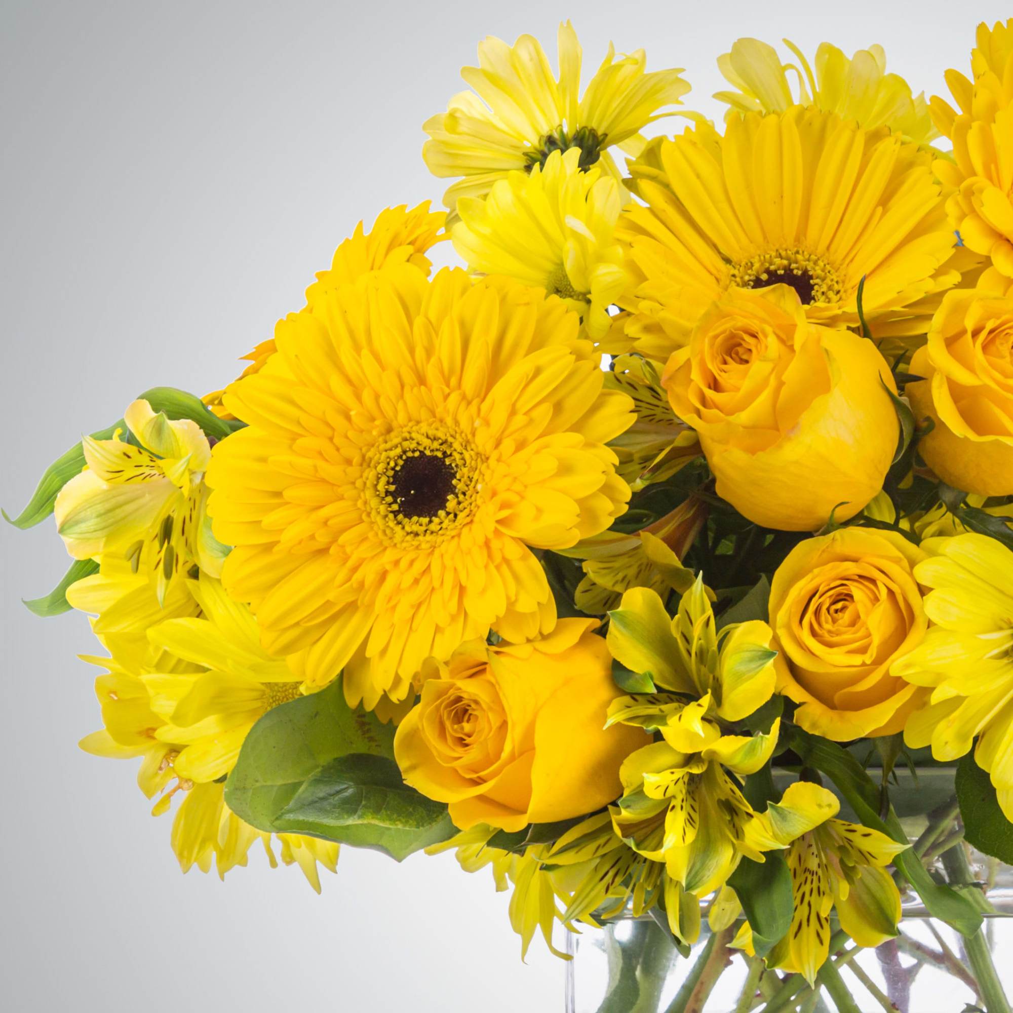 This monochromatic arrangement can make anybody feel a little more cheerful. Lemonade
