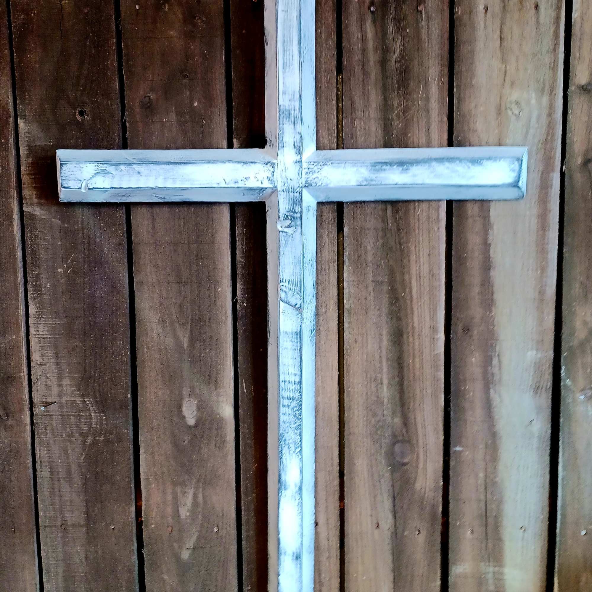 Wood Cross. Available in brown and white washed. 35 inches tall. 23