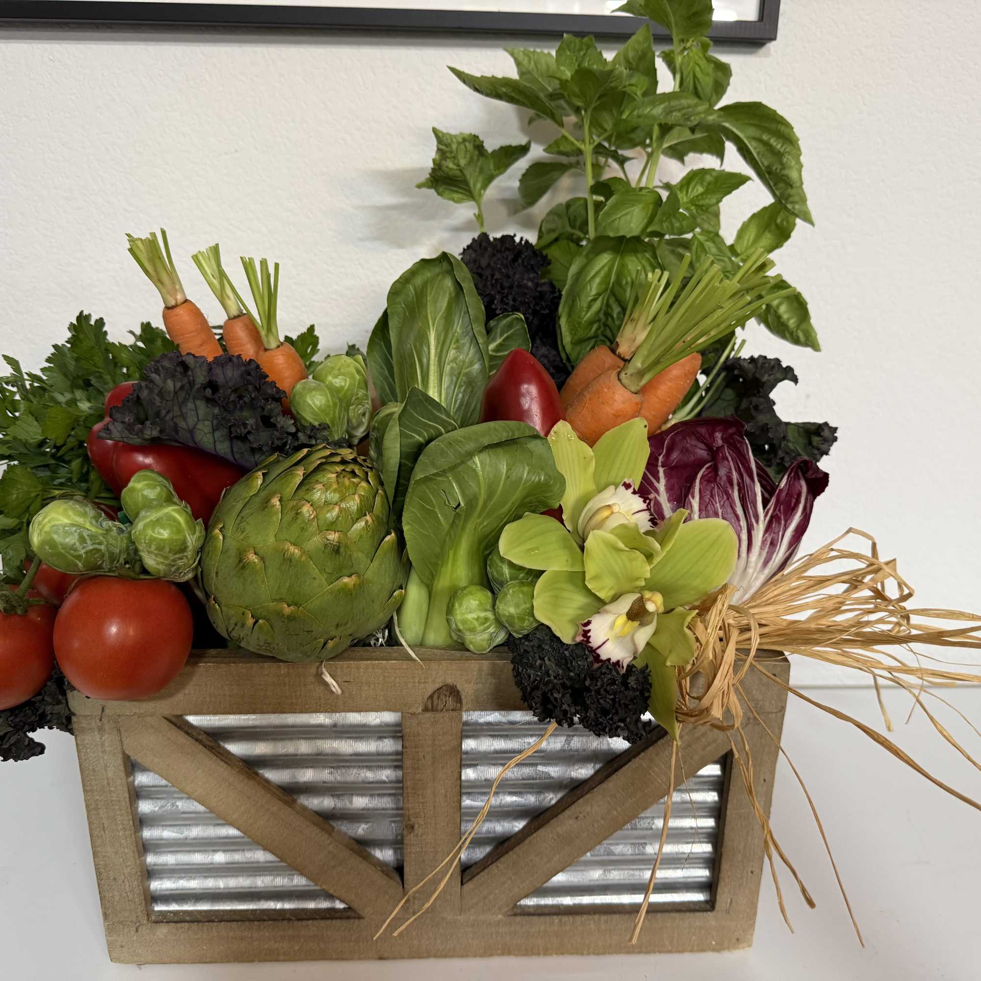 Assorted veggies in a box