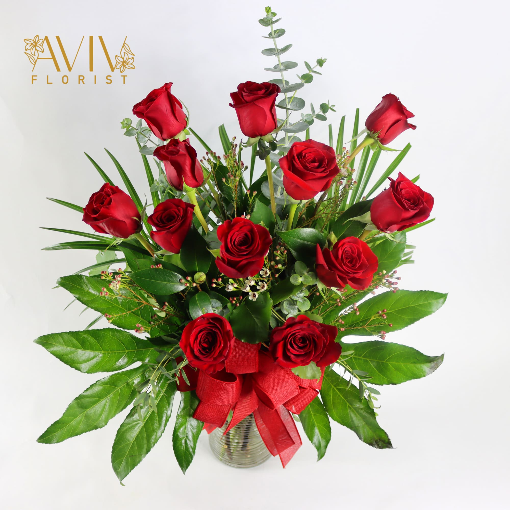 Send love with these 12 premium red roses or any color roses