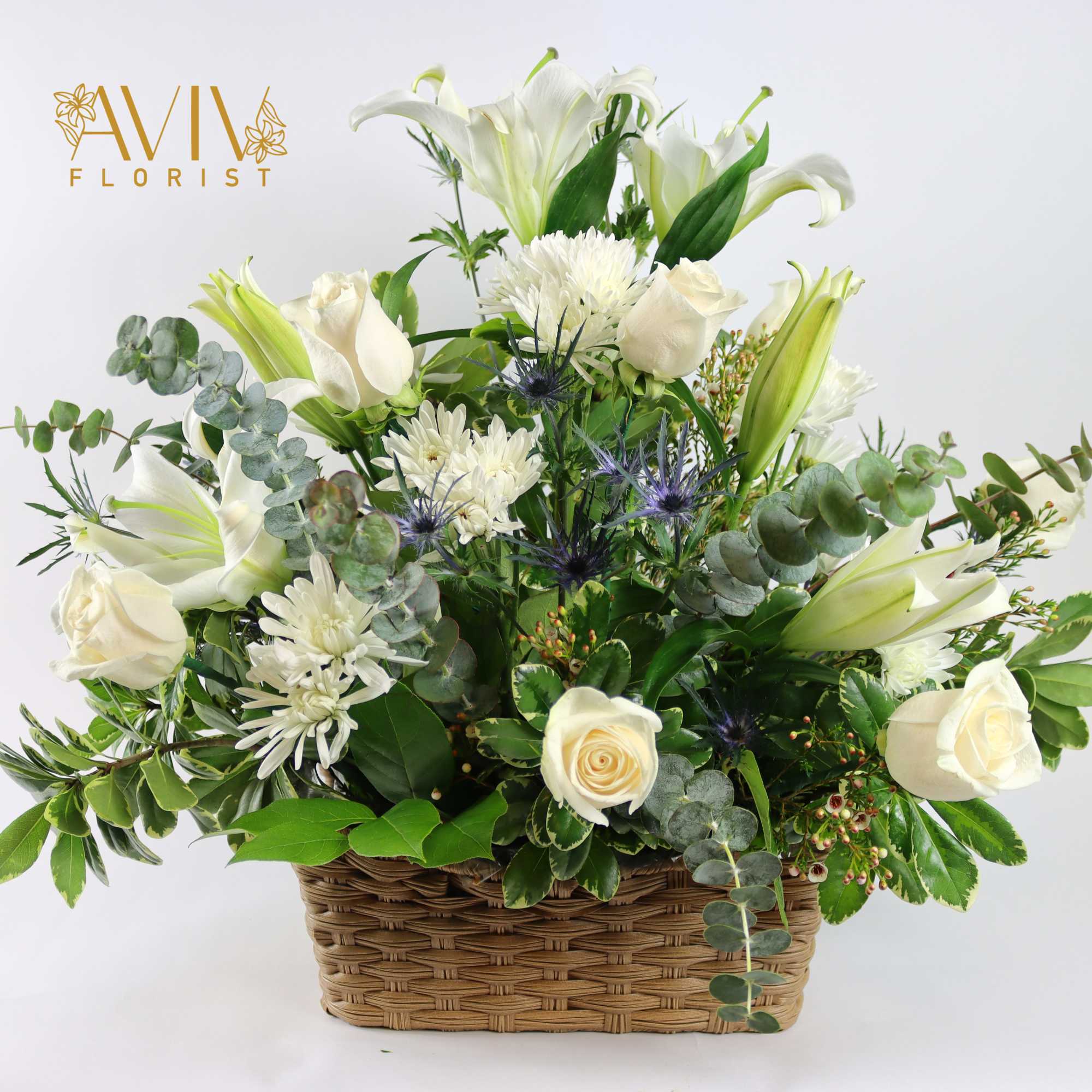 Uplifting, calming and beautiful flower basket for the perfect gift these days.
