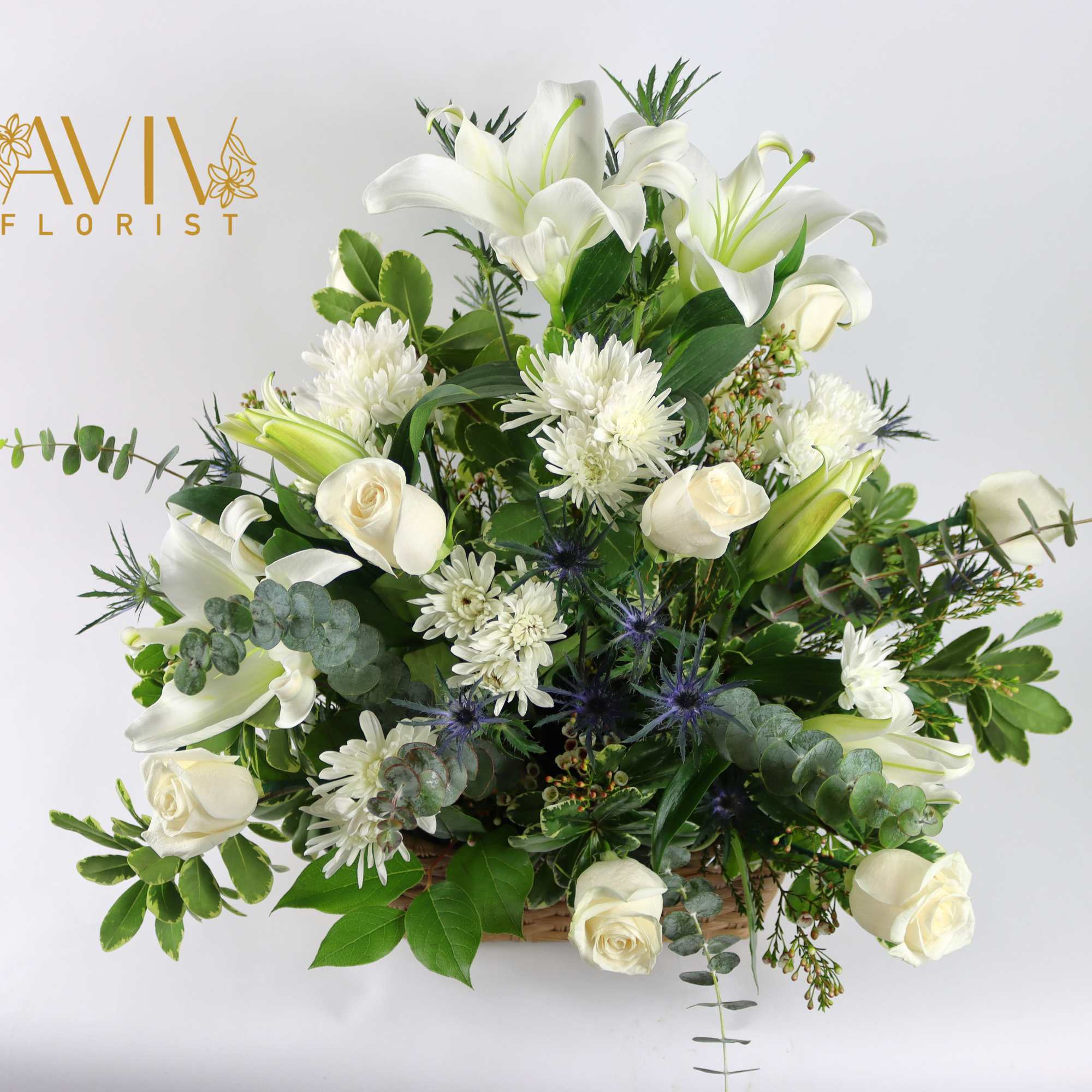 Uplifting, calming and beautiful flower basket for the perfect gift these days.
