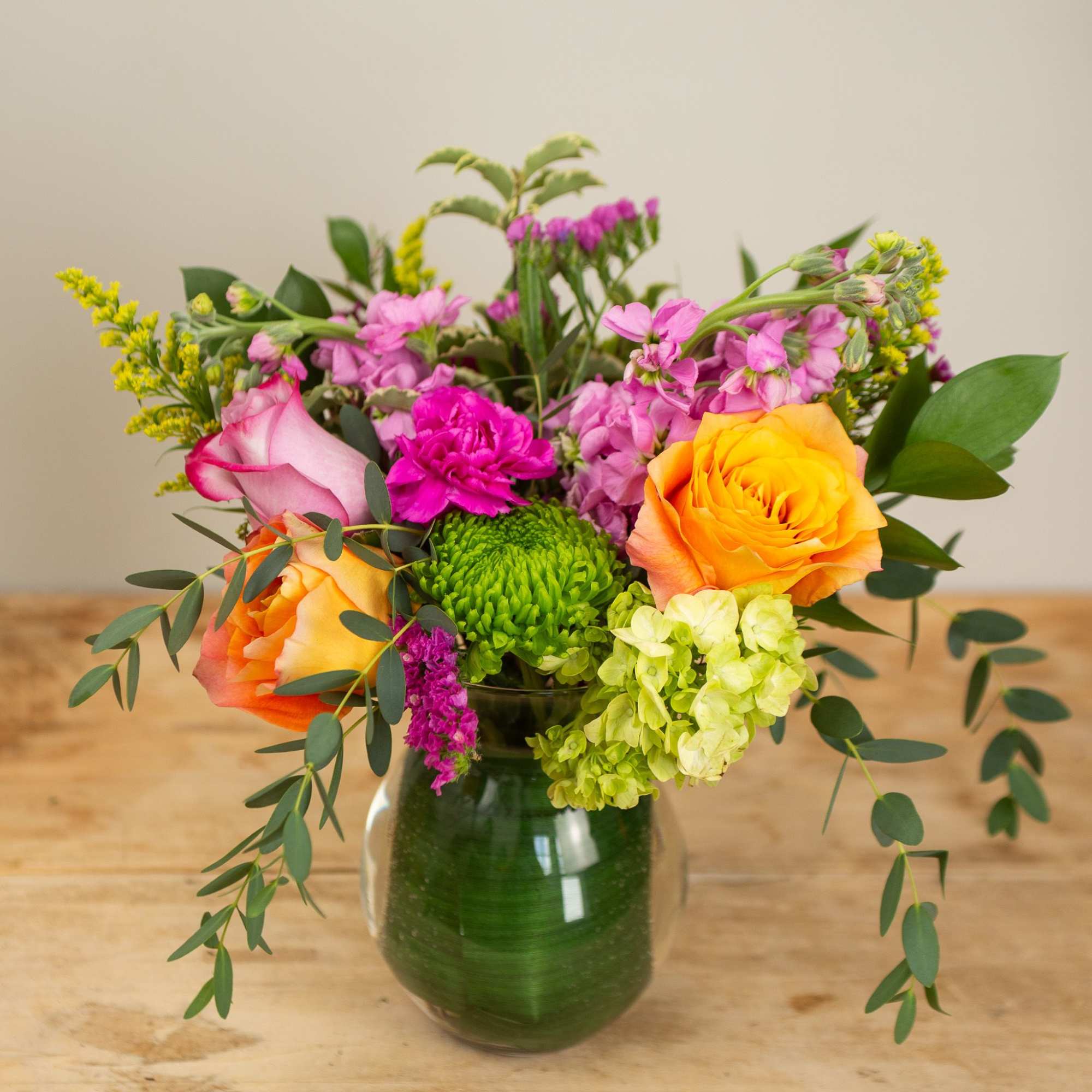 Let us create an arrangement of our favorite flowers of the day!