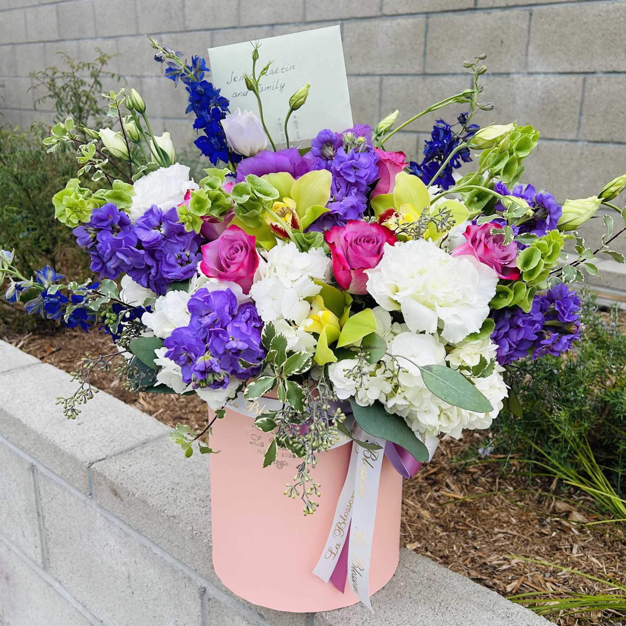 This bouquet is a beautiful blend of vibrant colors and delicate flowers This bouquet is a beautiful blend of vibrant colors and delicate flowers