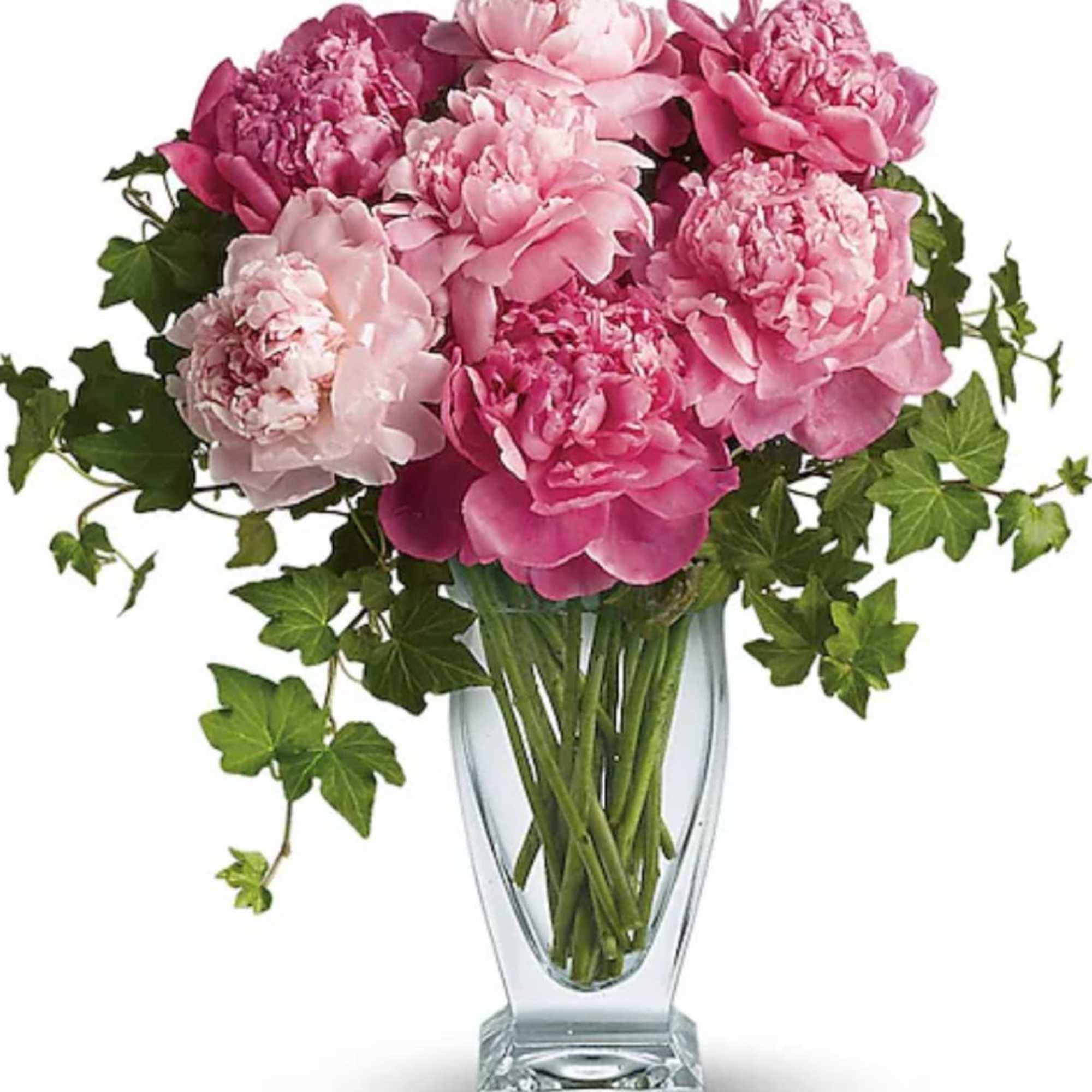 This beautiful arrangement of peonies is one of kind bouquet 