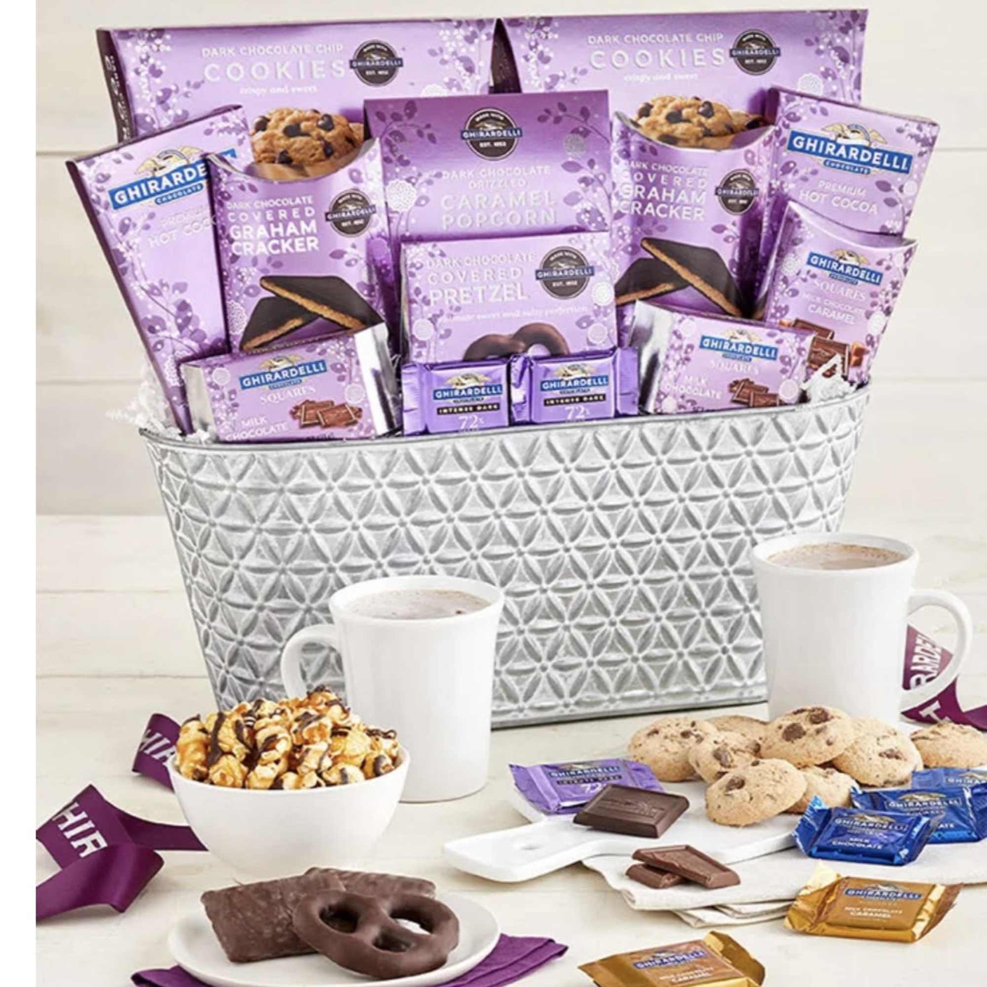 Share an abundant gift basket filled with some of Ghiardelli’s best. Finished Share an abundant gift basket filled with some of Ghiardelli’s best. Finished