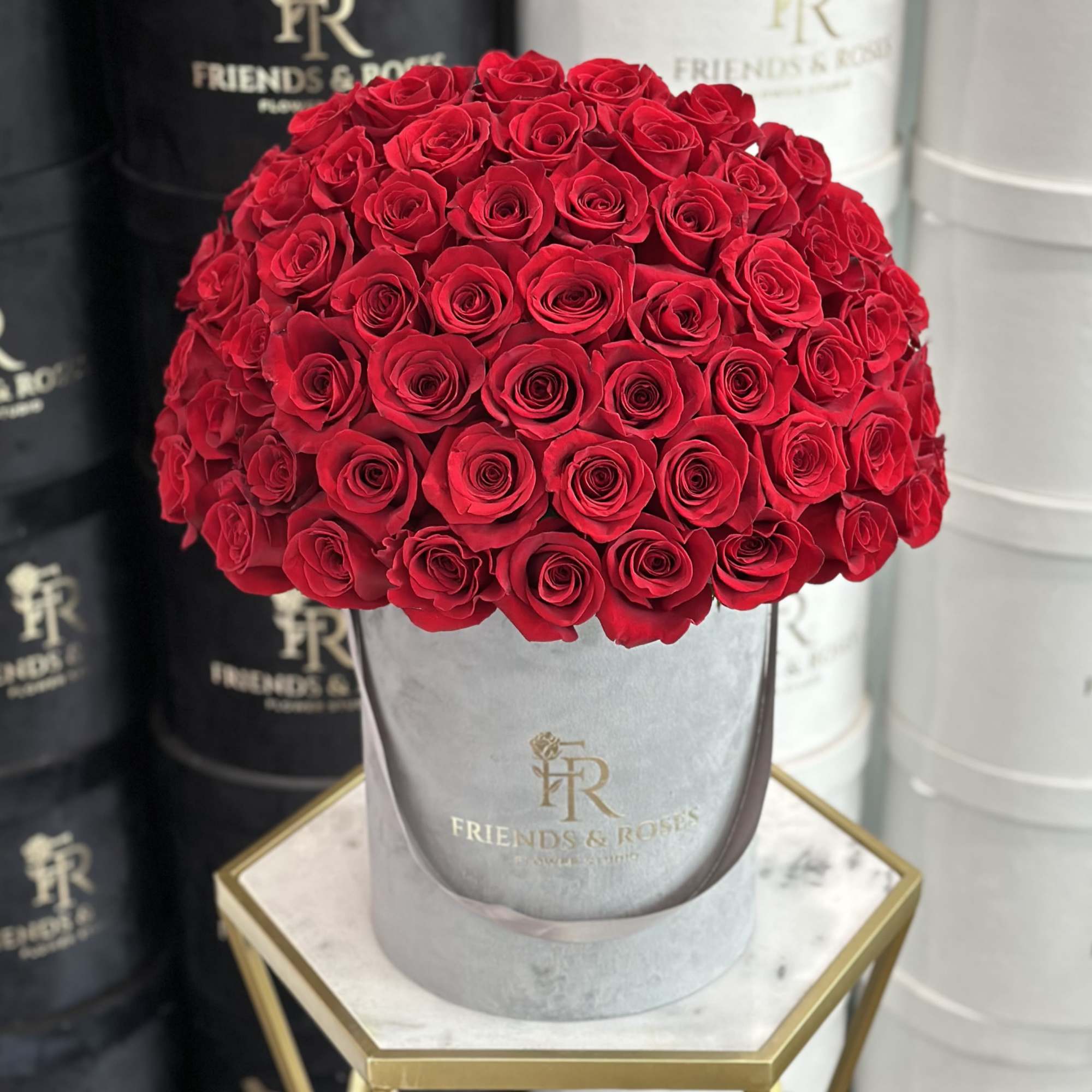 Friends and Roses is our signature box arrangement.

The perfect mix for any