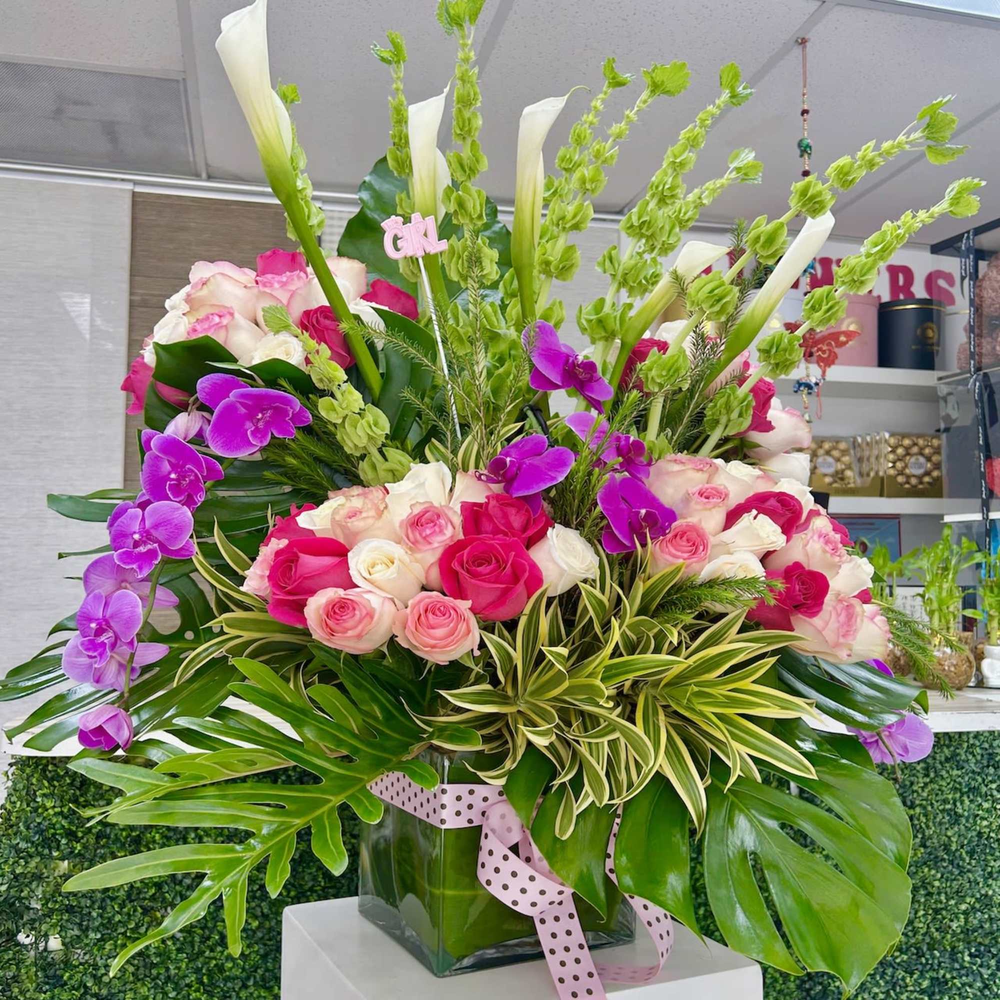 Beautiful bundles of pink roses representing that first love to a new