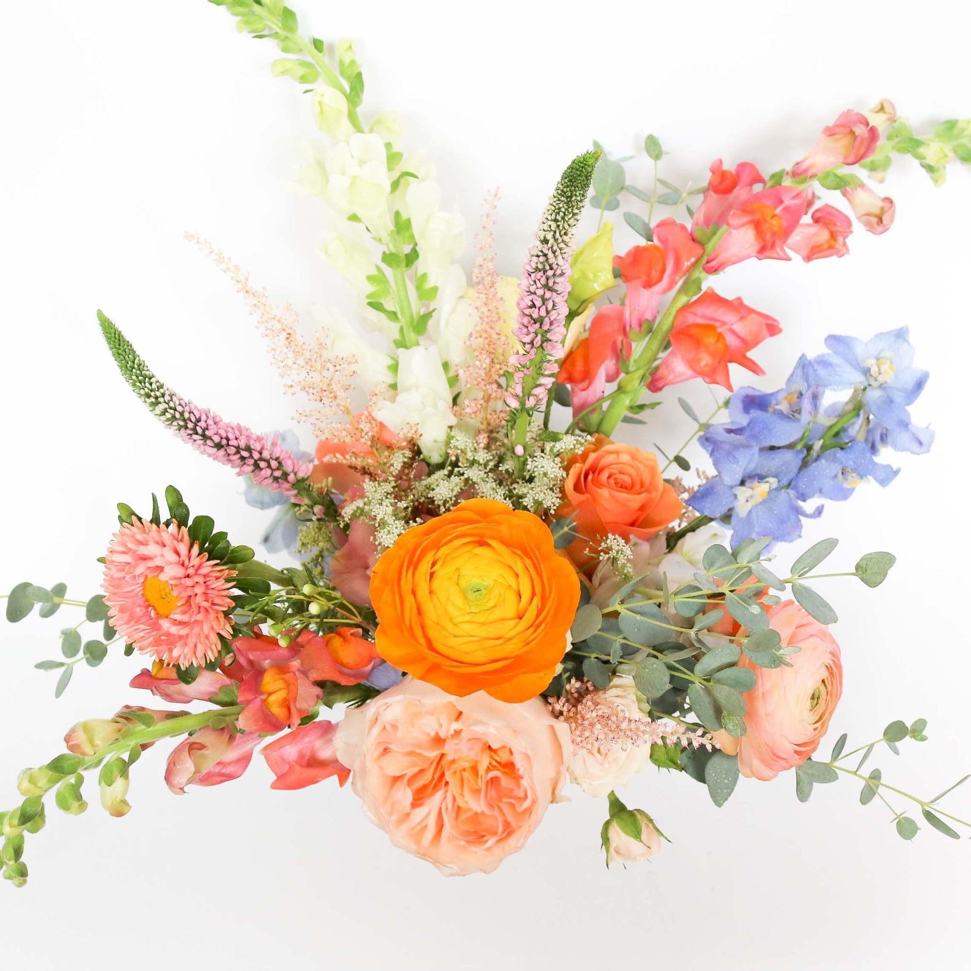 A stunning arrangement featuring the soft, delicate petals of peach garden roses A stunning arrangement featuring the soft, delicate petals of peach garden roses