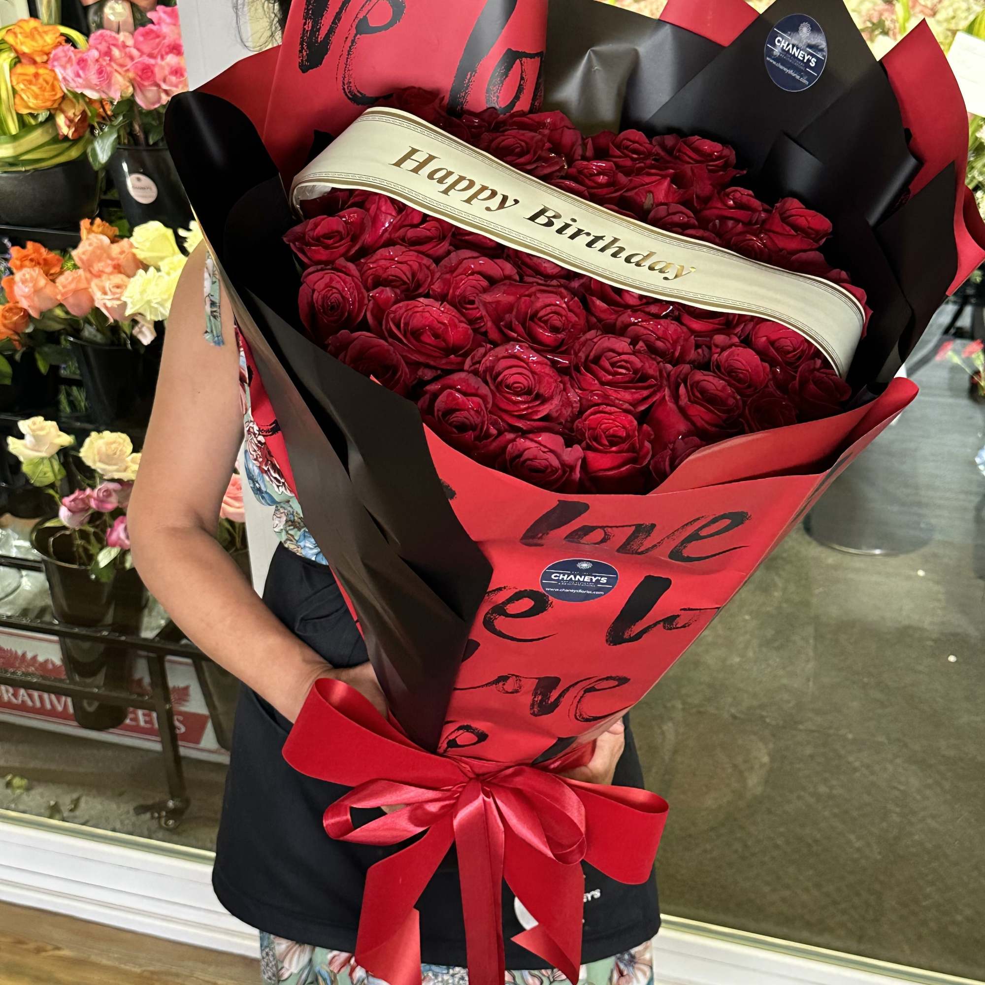 35 Premium Red Roses SUPER TALL &amp; STUNNING! Wrap with floral foam.