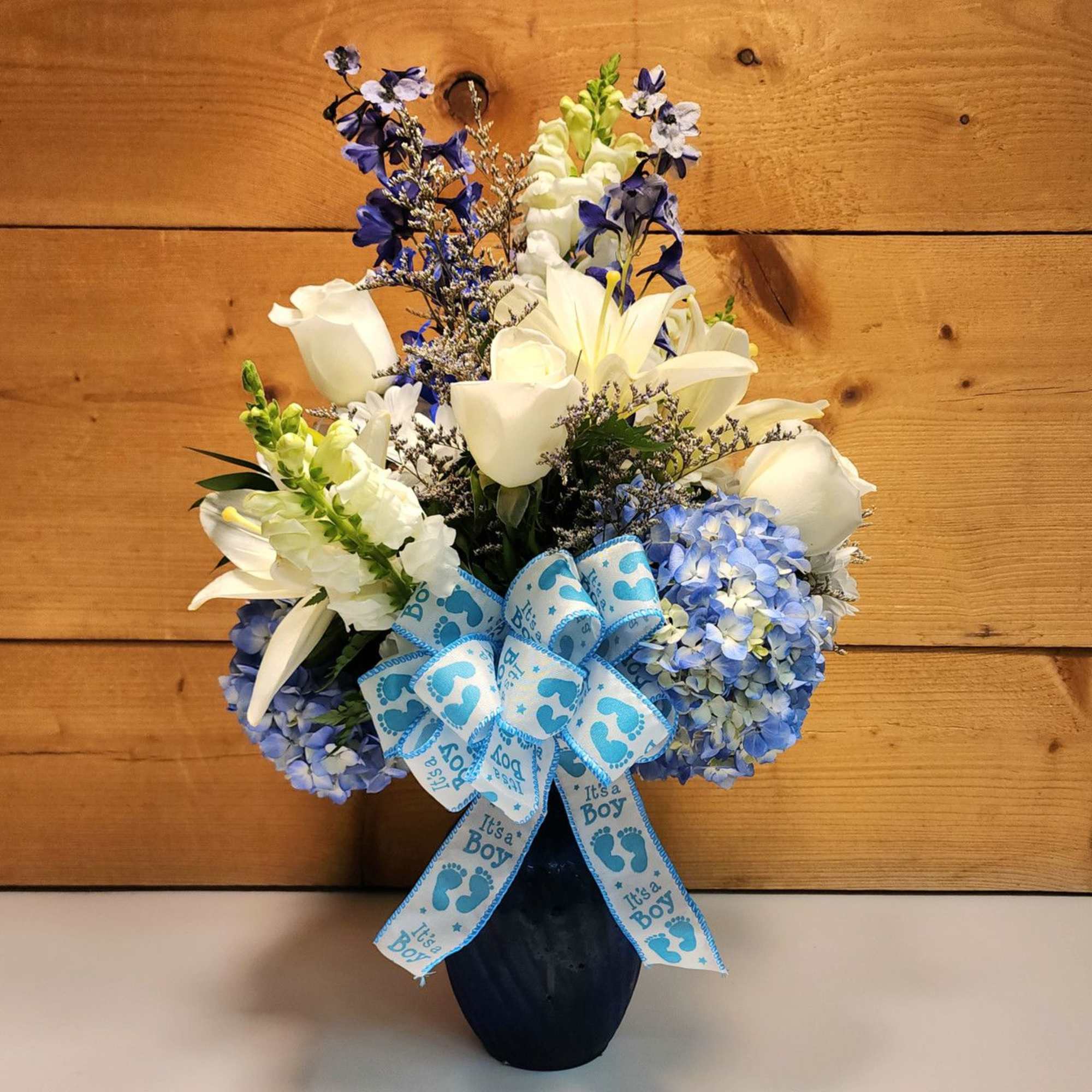 It&#039;s a Boy Vase Bouquet by Savilles Florist  approx. 22&quot; H