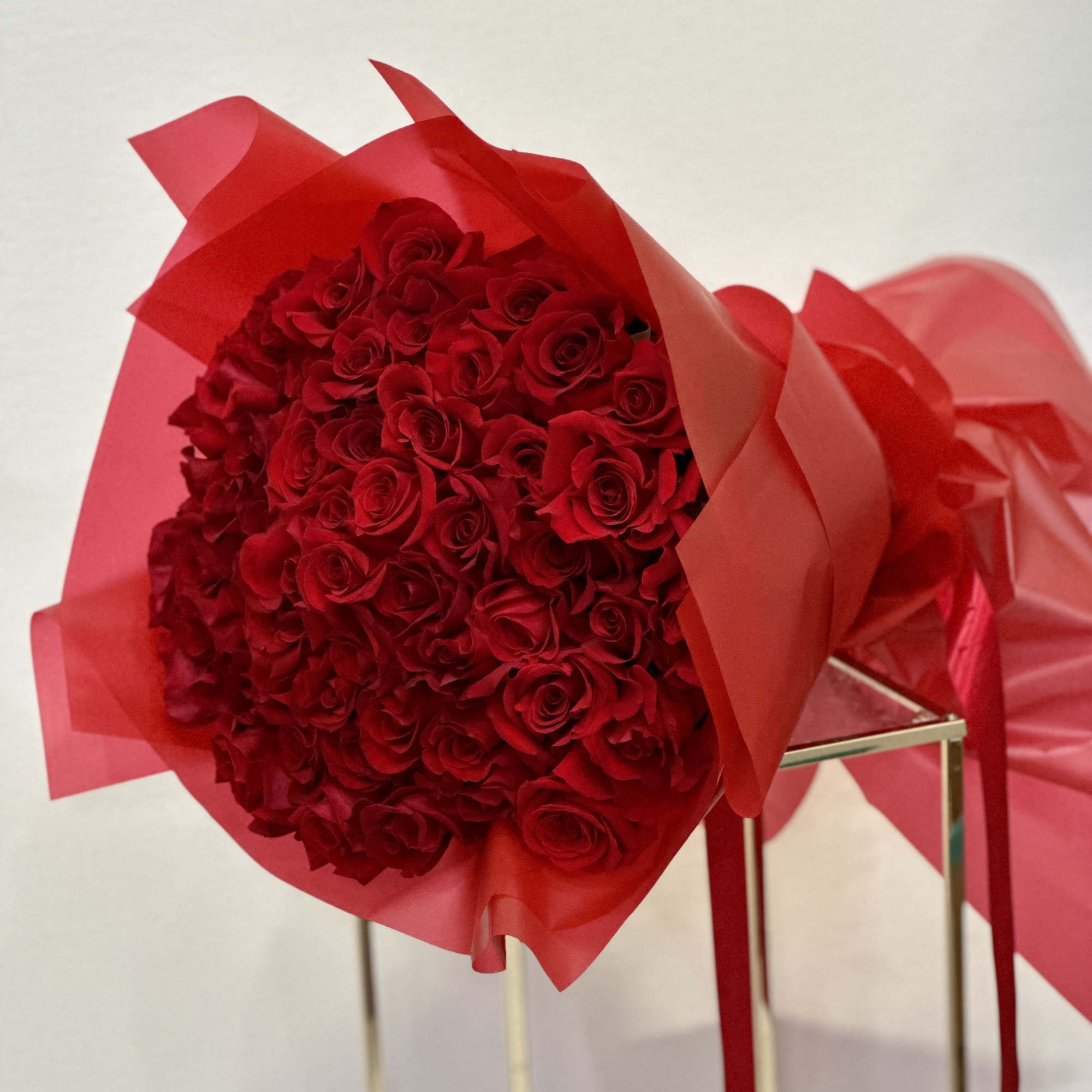 This bouquet of red roses is the epitome of grace and beauty