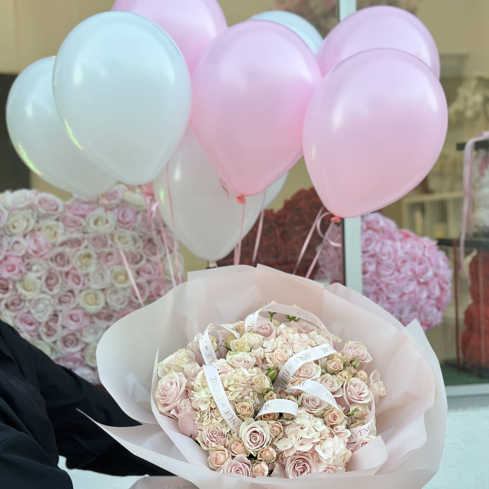 This bouquet is the ultimate floral treat, filled with soft, dreamy pink