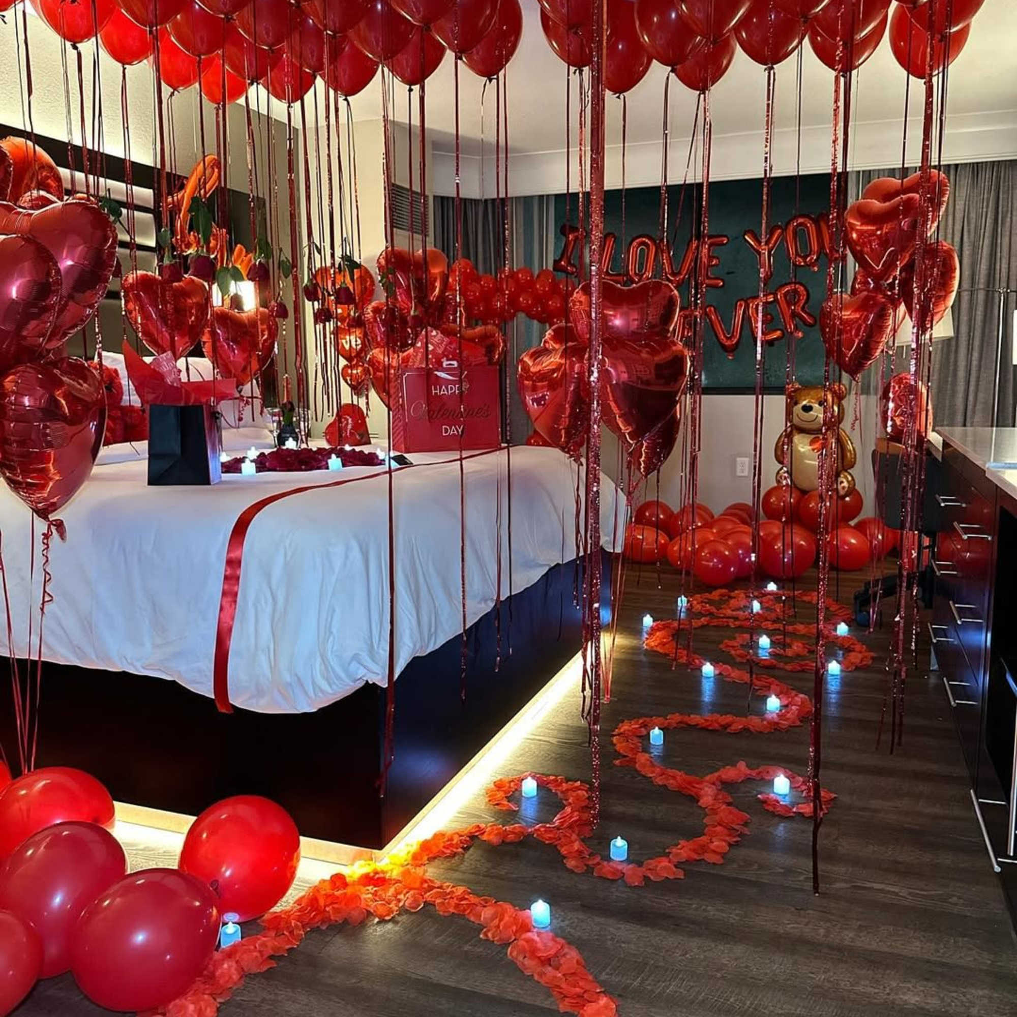 Create an unforgettable experience with this Romantic Surprise Decoration, designed to sweep