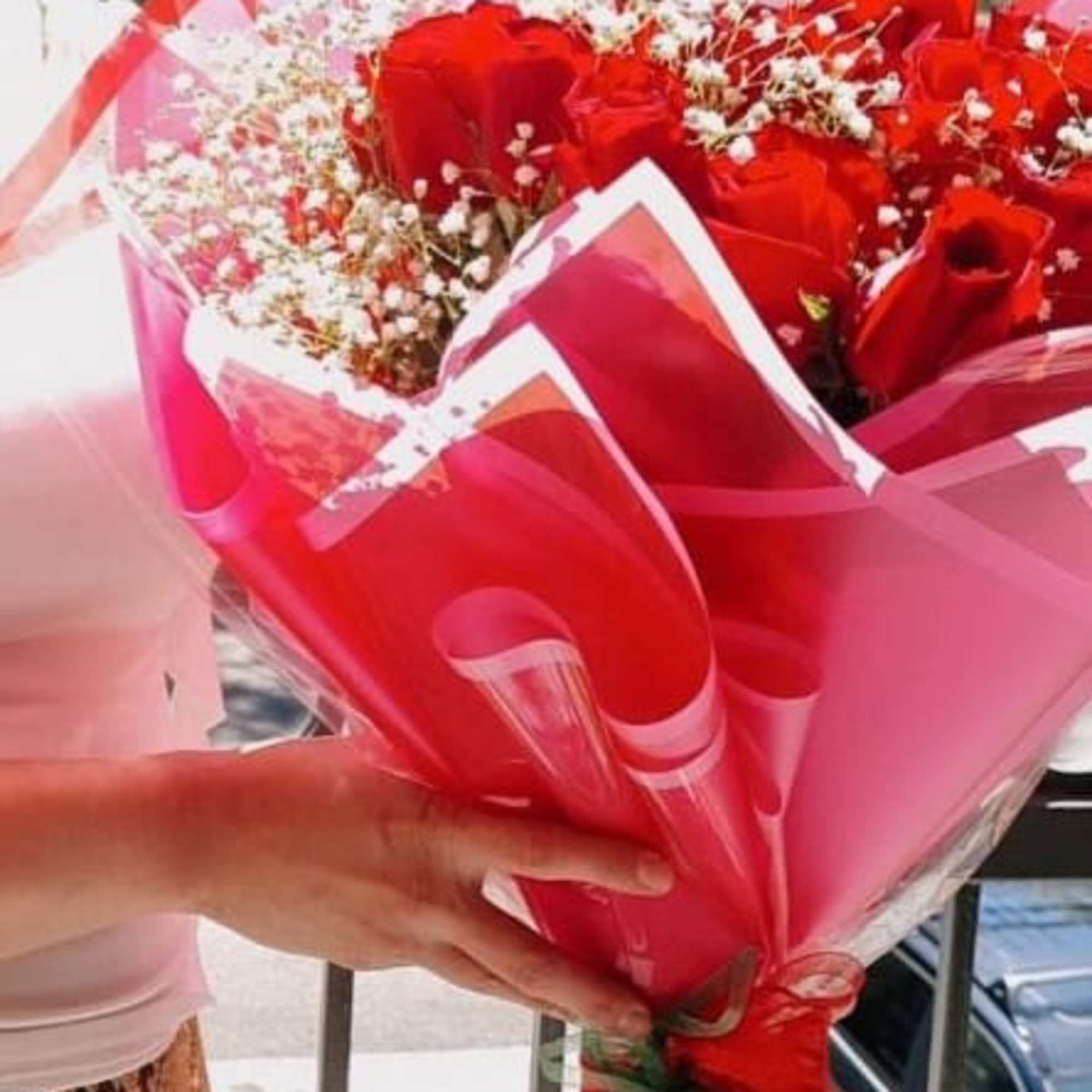 A Rose &amp; Gypsophila Bouquet is a timeless and elegant arrangement that