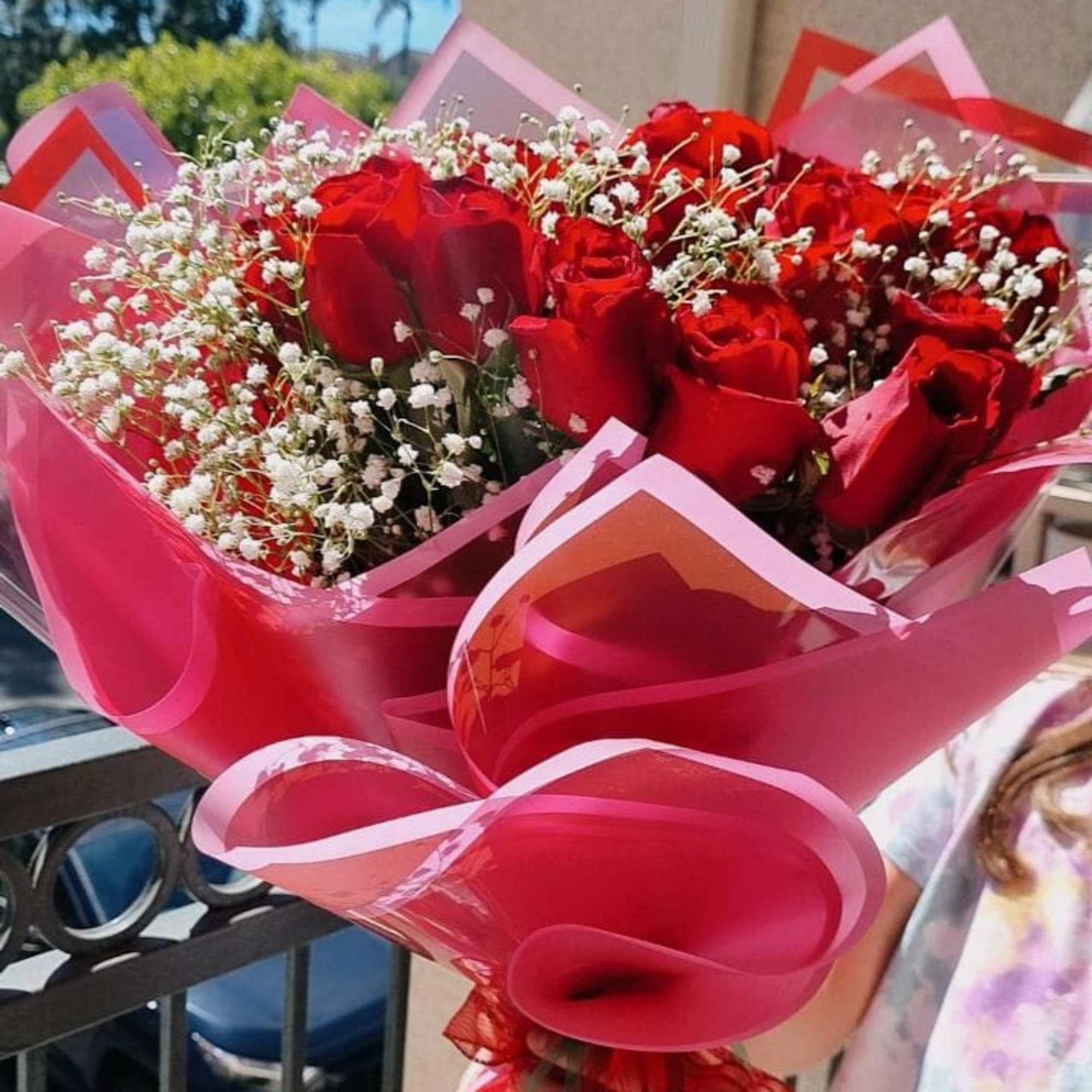 A Rose &amp; Gypsophila Bouquet is a timeless and elegant arrangement that