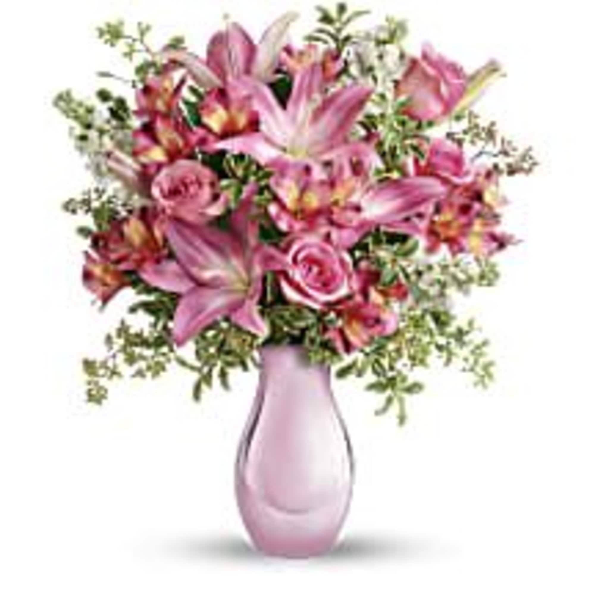 so pretty in pink, this beautiful bouquet will make their day. With