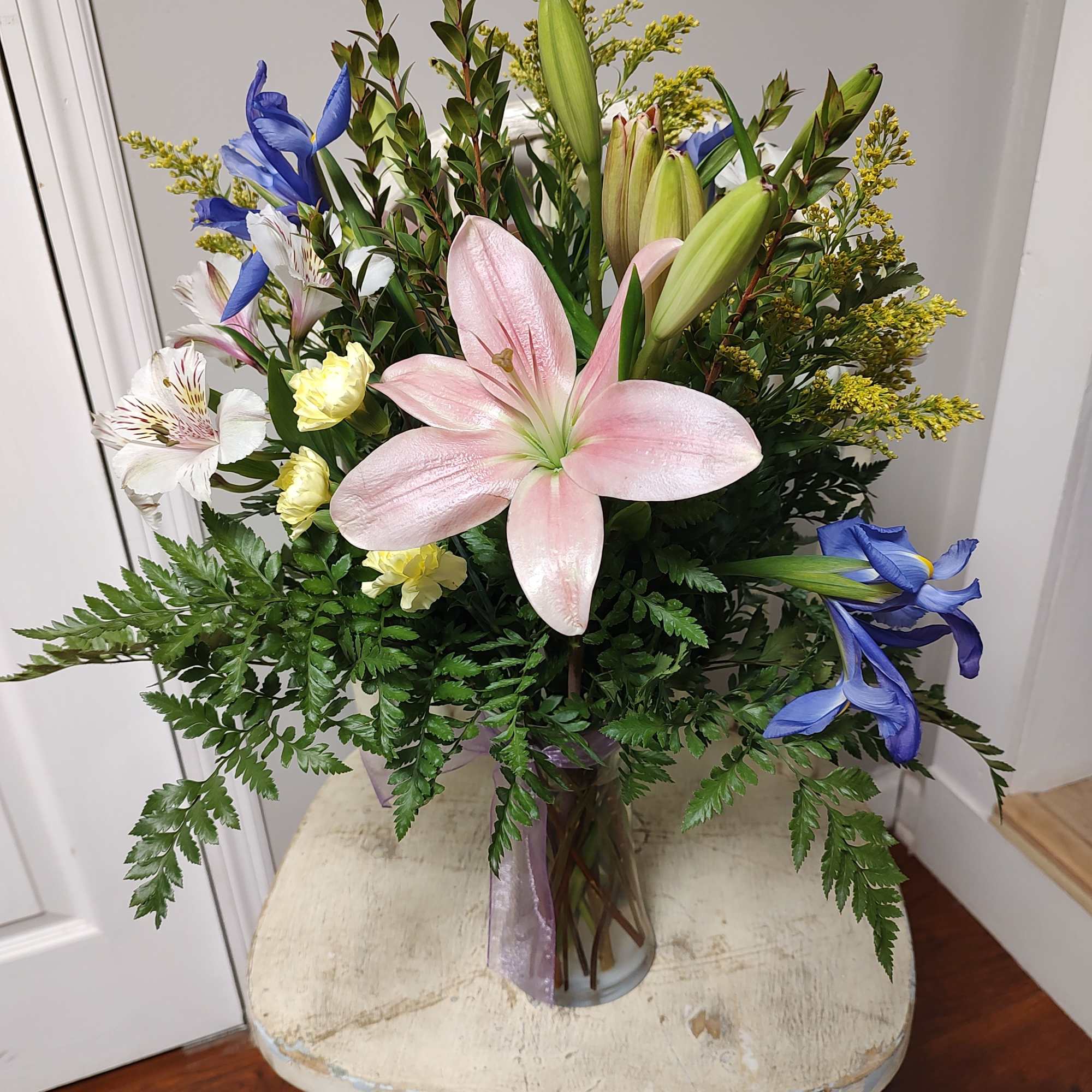 This arrangement is inspired by our love for wildflowers.  This will