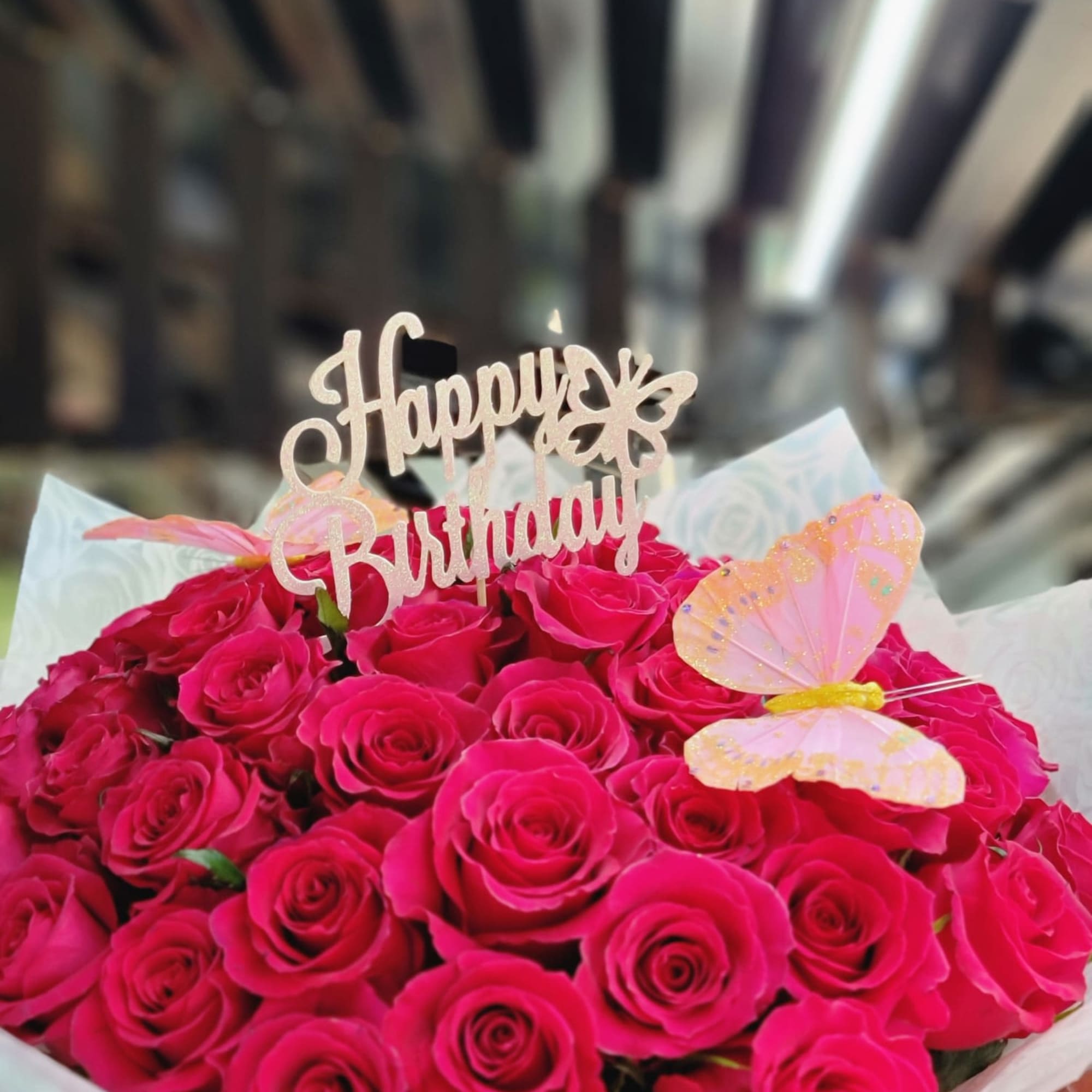 This wrapped bouquet is for that special someone&#039;s birthday. Its is made