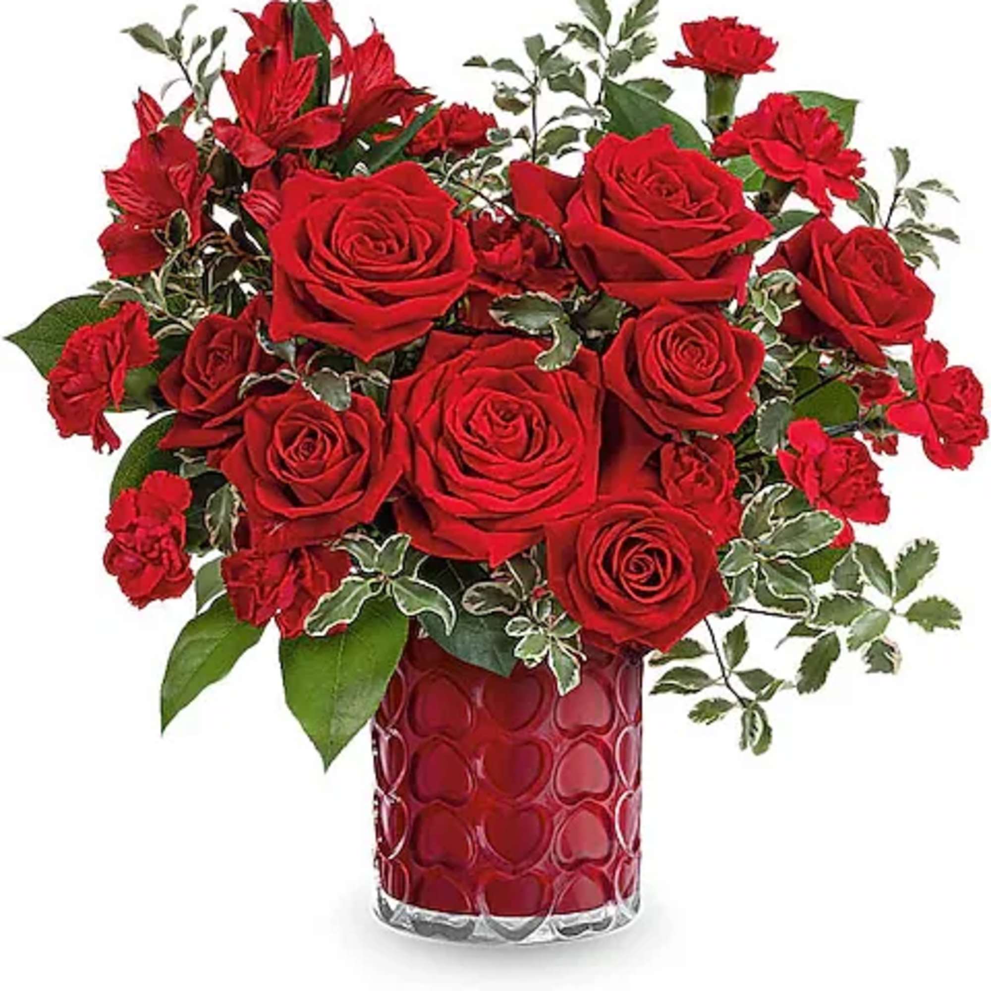 As radiant as your love, this romantic Valentine's Day bouquet shines beautifully