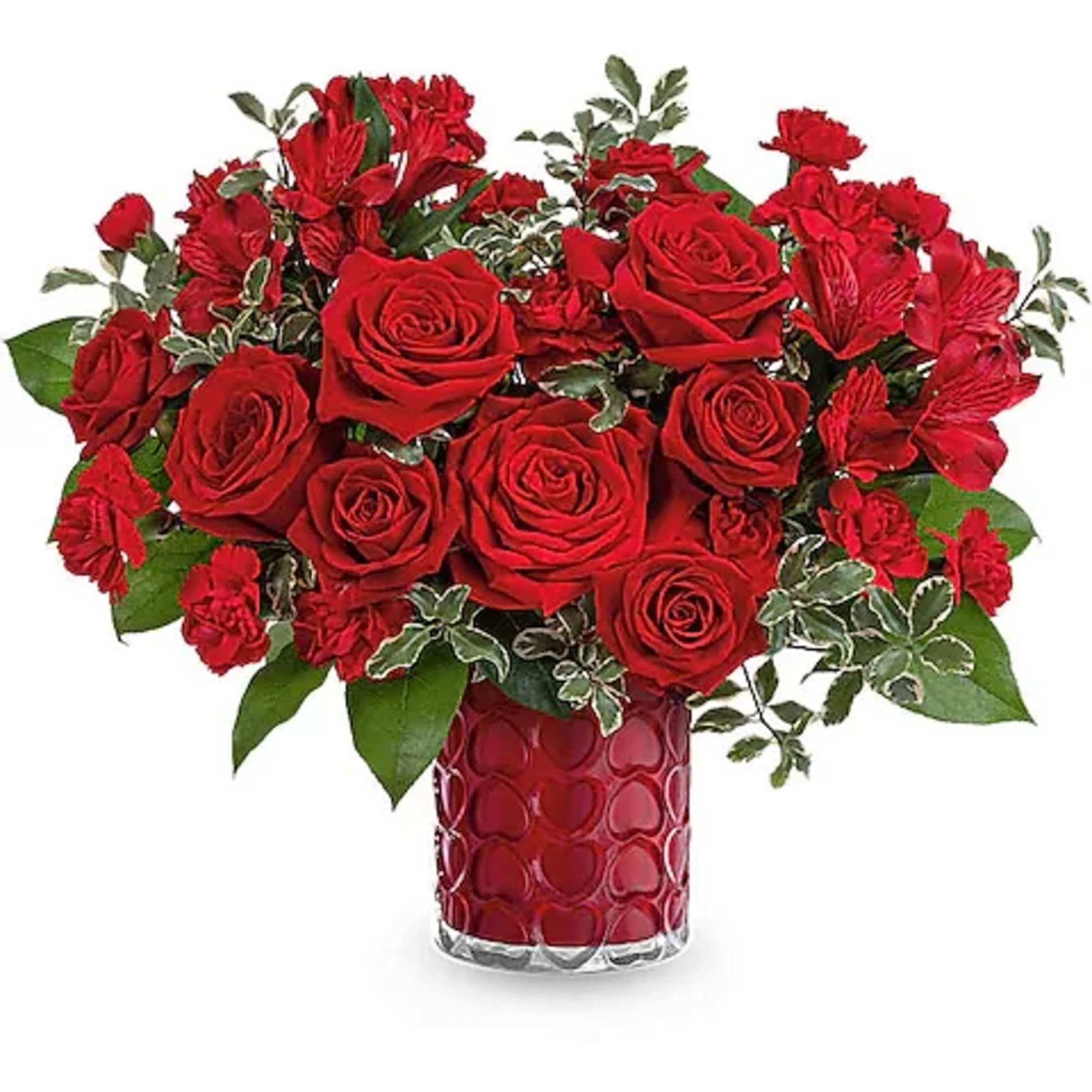 As radiant as your love, this romantic Valentine's Day bouquet shines beautifully