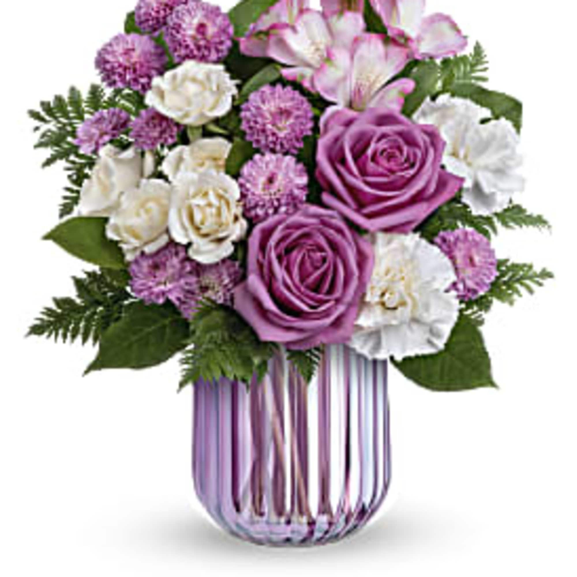 PURPLE, PINK AND WHITE FLOWERS MIXED WITH LEATHER LEAFF AND LEMON LEAF PURPLE, PINK AND WHITE FLOWERS MIXED WITH LEATHER LEAFF AND LEMON LEAF