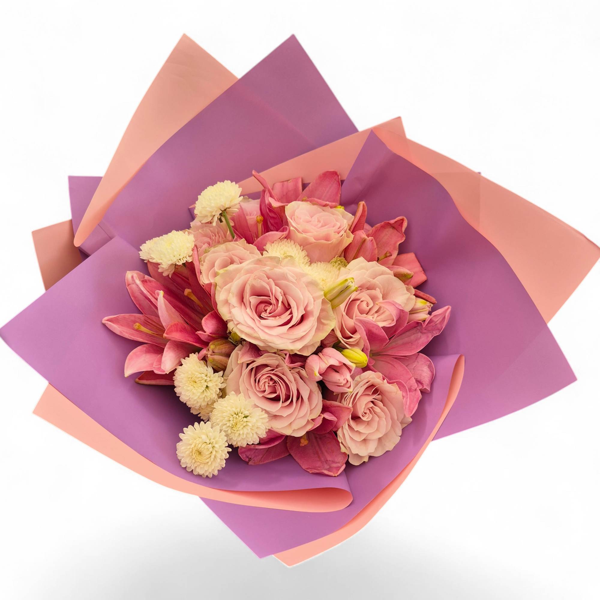 Adorn someone special with our Pink Petal Perfection Bouquet from A Beautiful