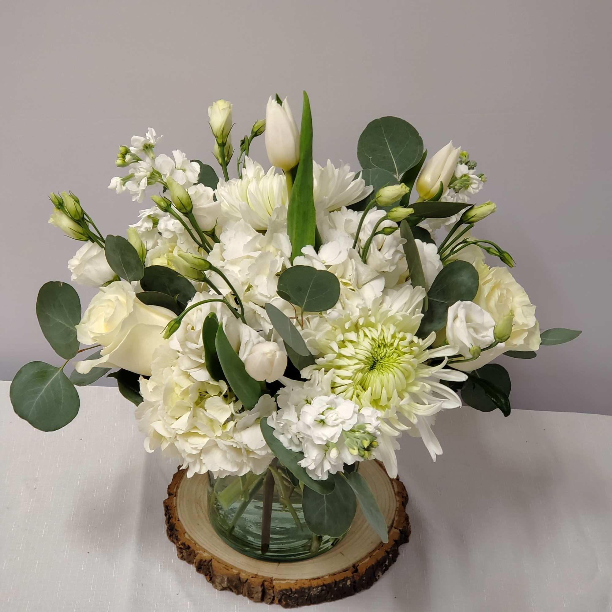 All white low cylinder arrangements 
