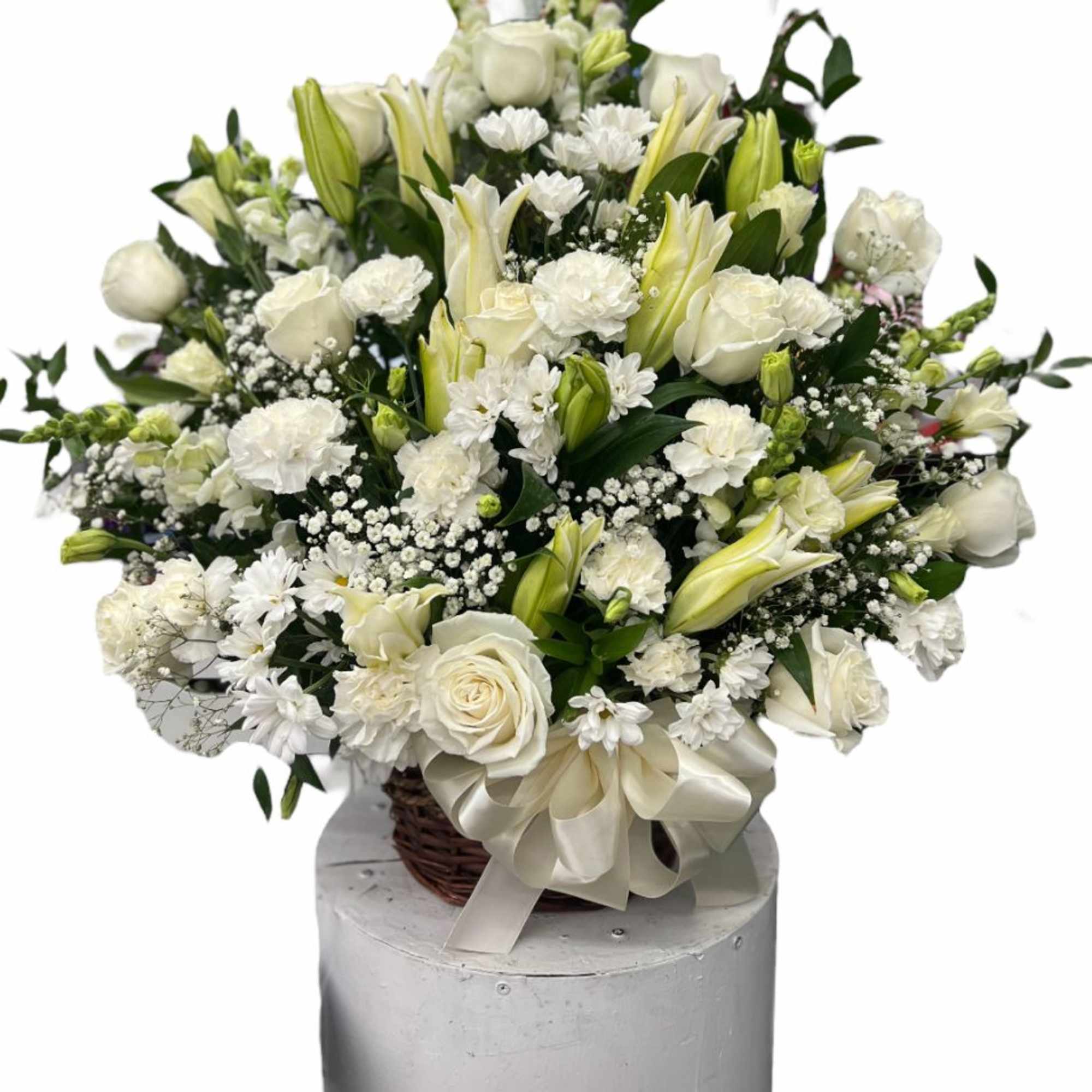 This beautiful arrangement could be a good option for a funeral  This beautiful arrangement could be a good option for a funeral
