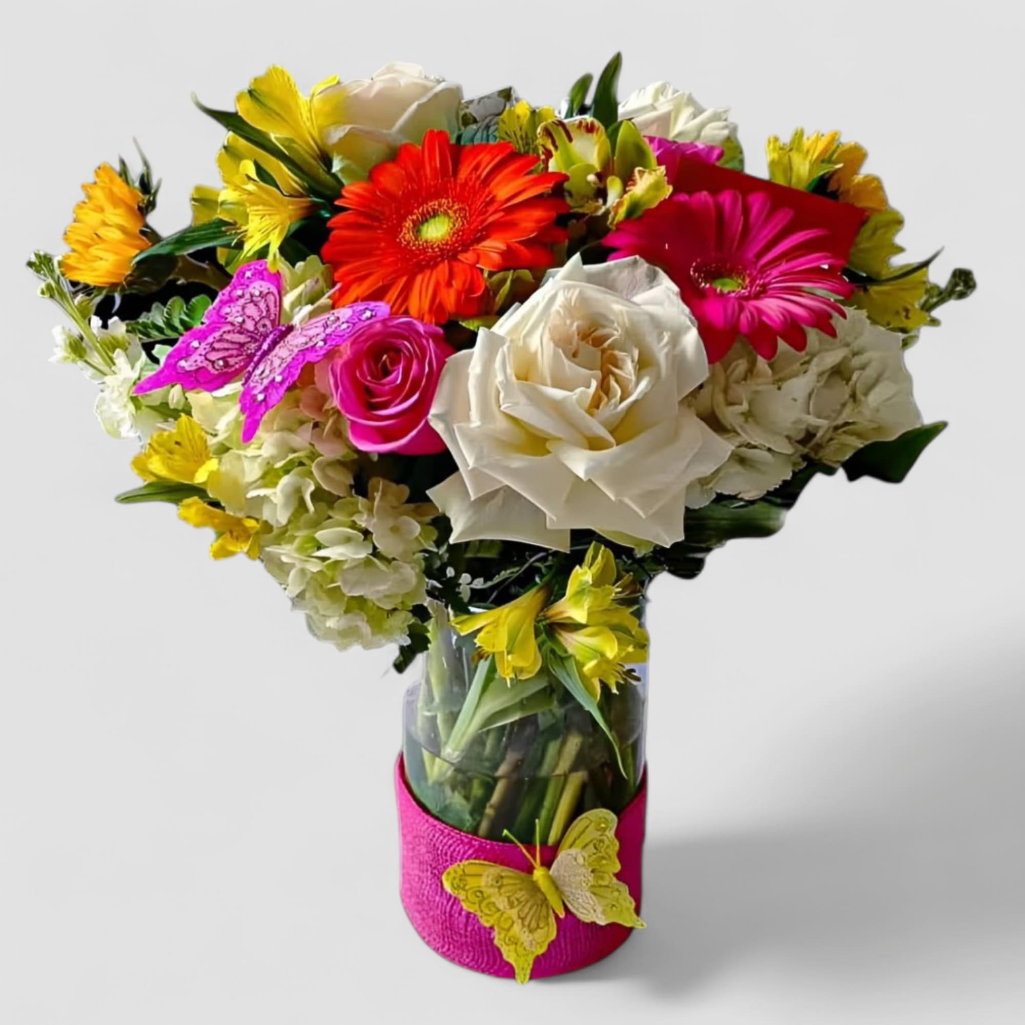 Designer&#039;s choice; made beautifully from my cheerful blossoms of the day roses