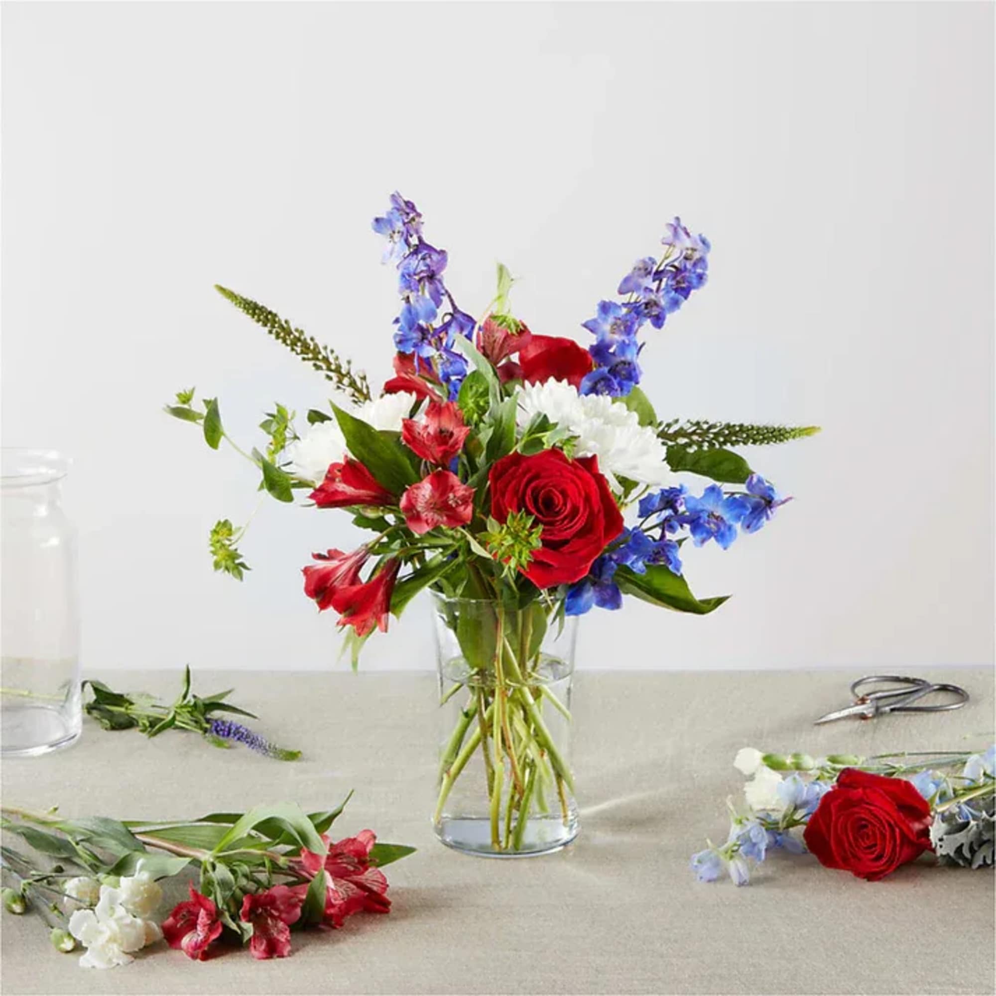Raise a flag of flowers for America&#039;s holidays. Our Florist Originals Bouquets