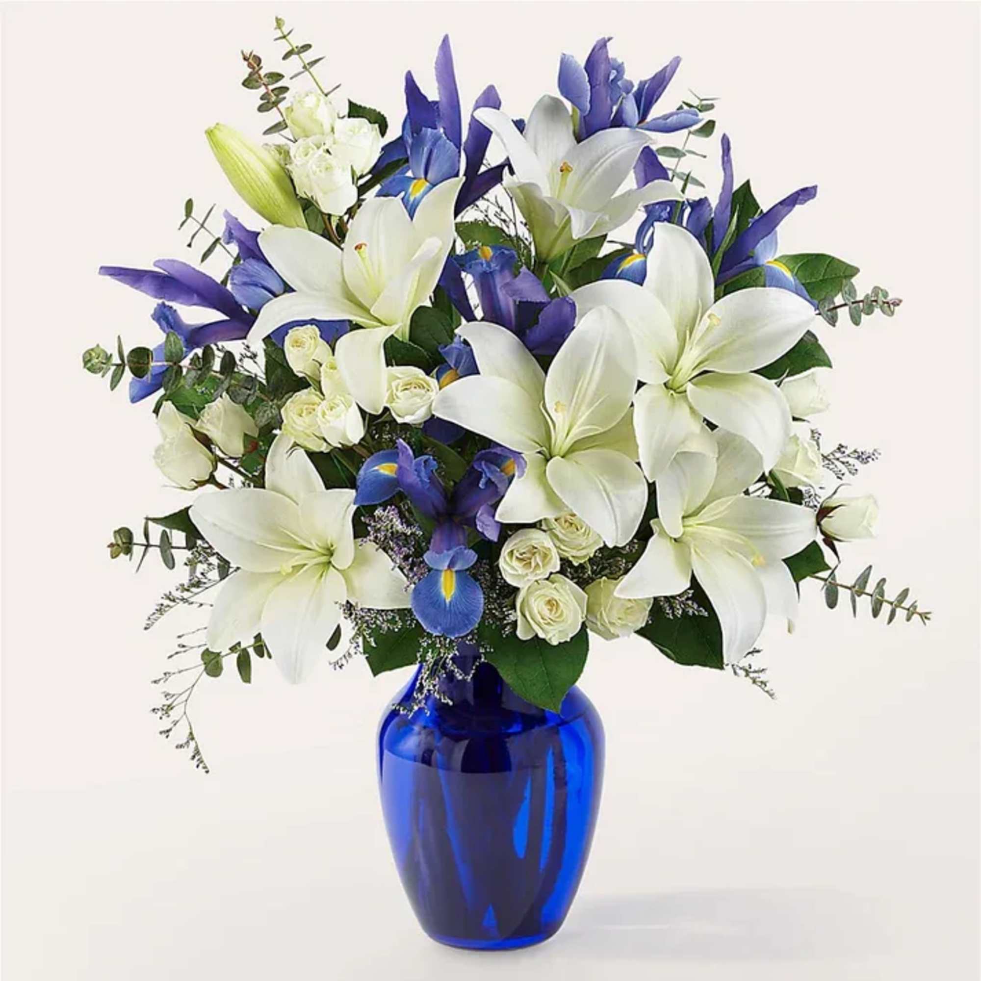 Take a deep breath with a peaceful blue and white bouquet, beautiful